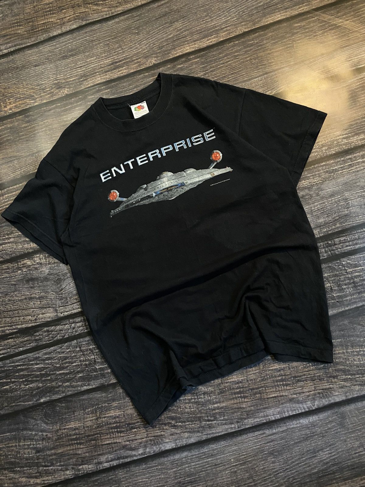 Fruit Of The Loom × Star Wars × Vintage RARE❗️ 2002 STAR WARS ENTERPRISE PARAMOUNT PICTURES TEE Size US L / EU 52-54 / 3 - 2 Thumbnail
