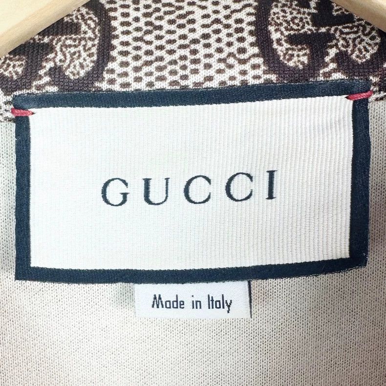Gucci GucciBeige striped logo logo full print jacket 2503-Nextarr Size US S / EU 44-46 / 1 - 5 Thumbnail