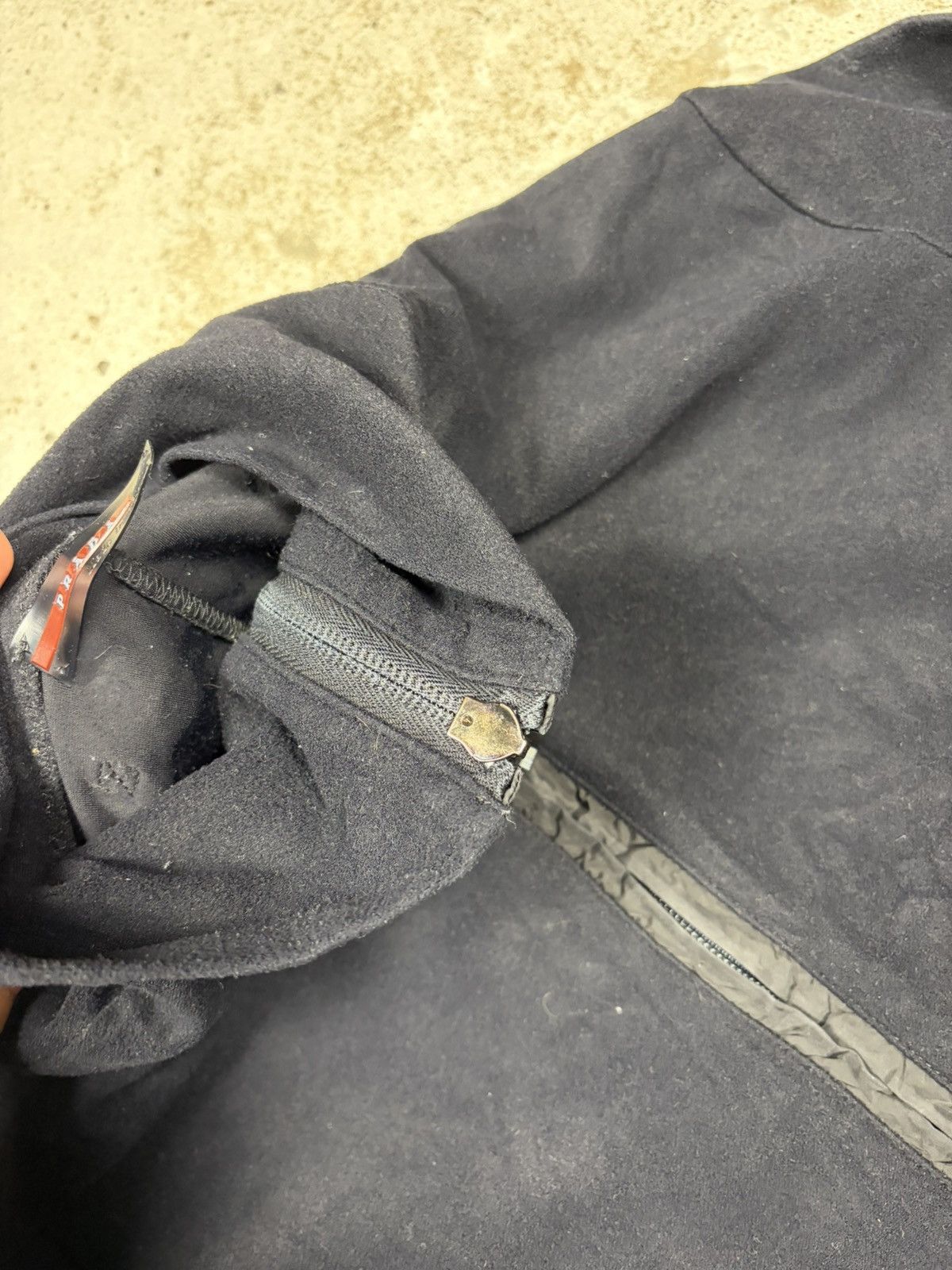 Prada Vintage 2000s Prada Linea Rossa Red Tab Half Zip Fleece Size S / US 4 / IT 40 - 12 Thumbnail
