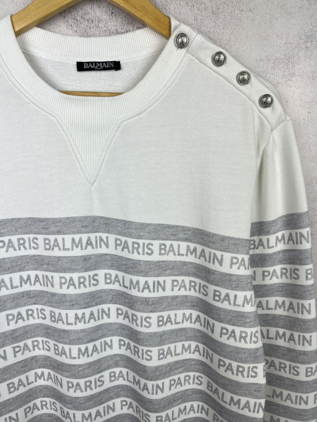 Balmain Luxury Balmain Paris Monogram Rare Sweatshirt Size US M / EU 48-50 / 2 - 3 Thumbnail