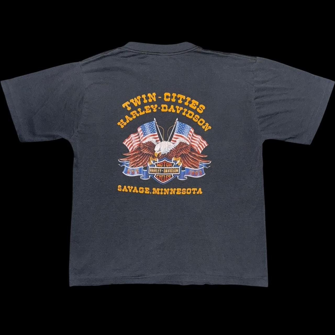 Harley Davidson × Vintage 1987 Harley Davidson 3-D Emblem 3D Used But Not Used Up Tee Size US XXL / EU 58 / 5 - 7 Thumbnail