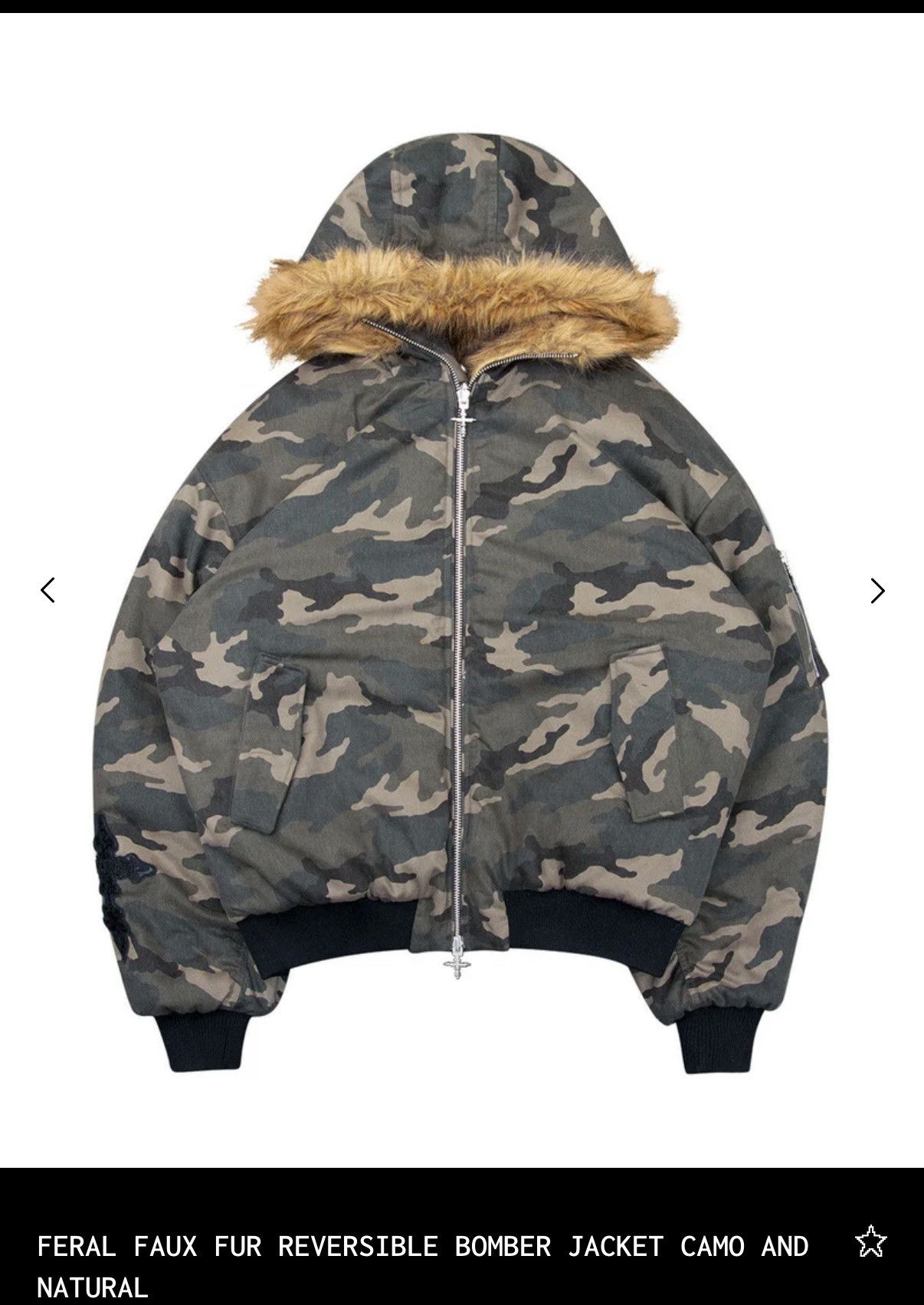 Named Collective NAMED COLLECTIVE FERAL FAUX FUR REVERSIBLE BOMBER JACKET Size US M / EU 48-50 / 2 - 4 Thumbnail