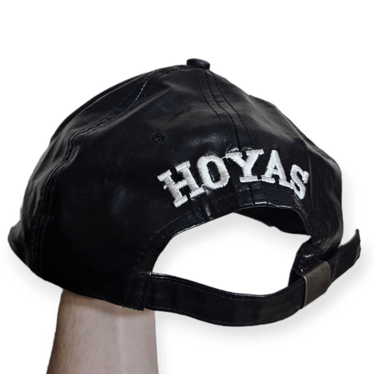 Vintage RARE Georgetown Hoyas Leather Metallic Logo Hat Size ONE SIZE - 5 Thumbnail