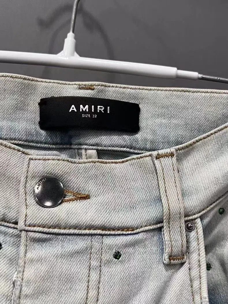 Amiri Amiri Gradient Rhinestone Washed Jeans. Size US 32 / EU 48 - 4 Thumbnail