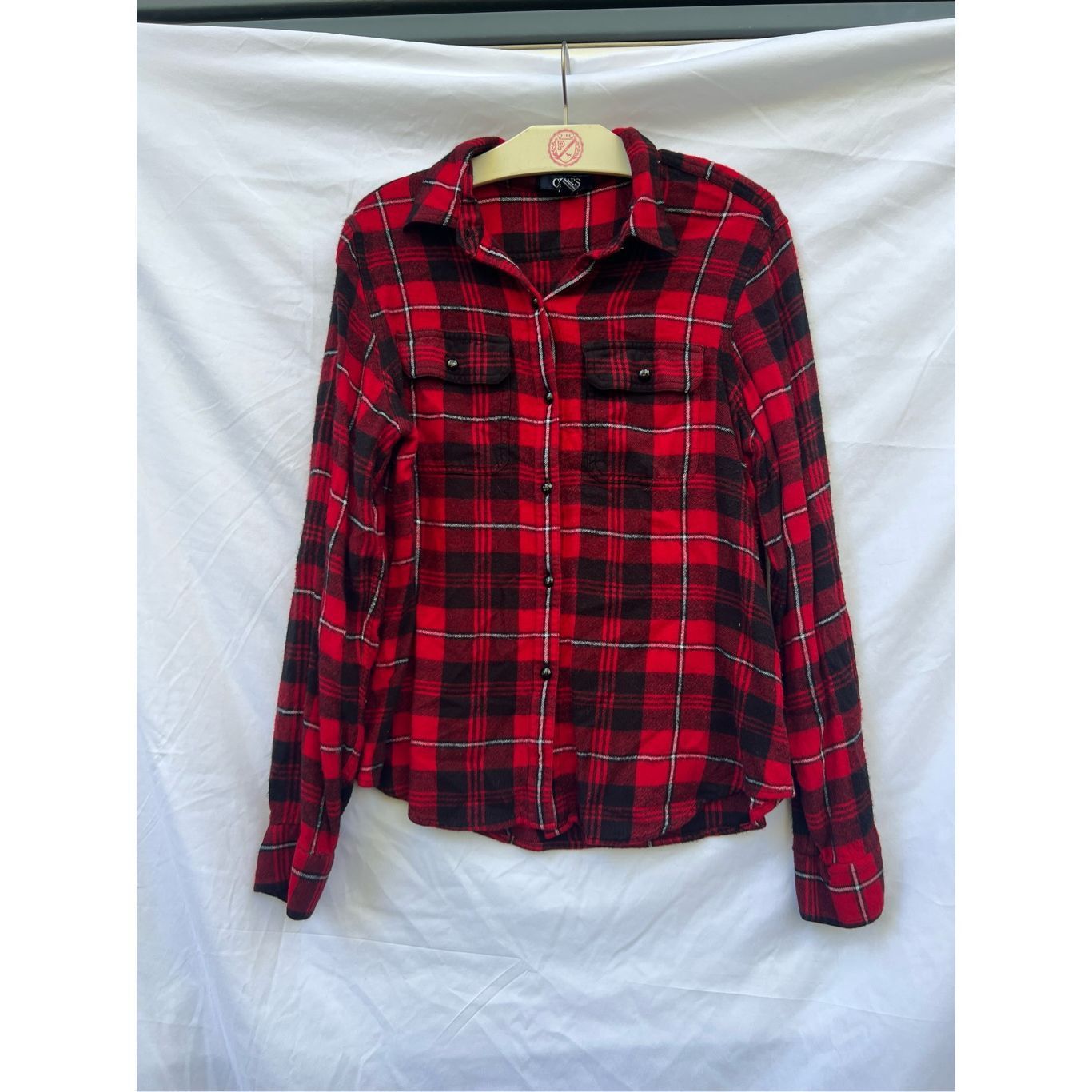 Chaps Chaps Red And Black Plaid Button Up Shirt Woman’s Large Size L / US 10 / IT 46 - 1 Thumbnail