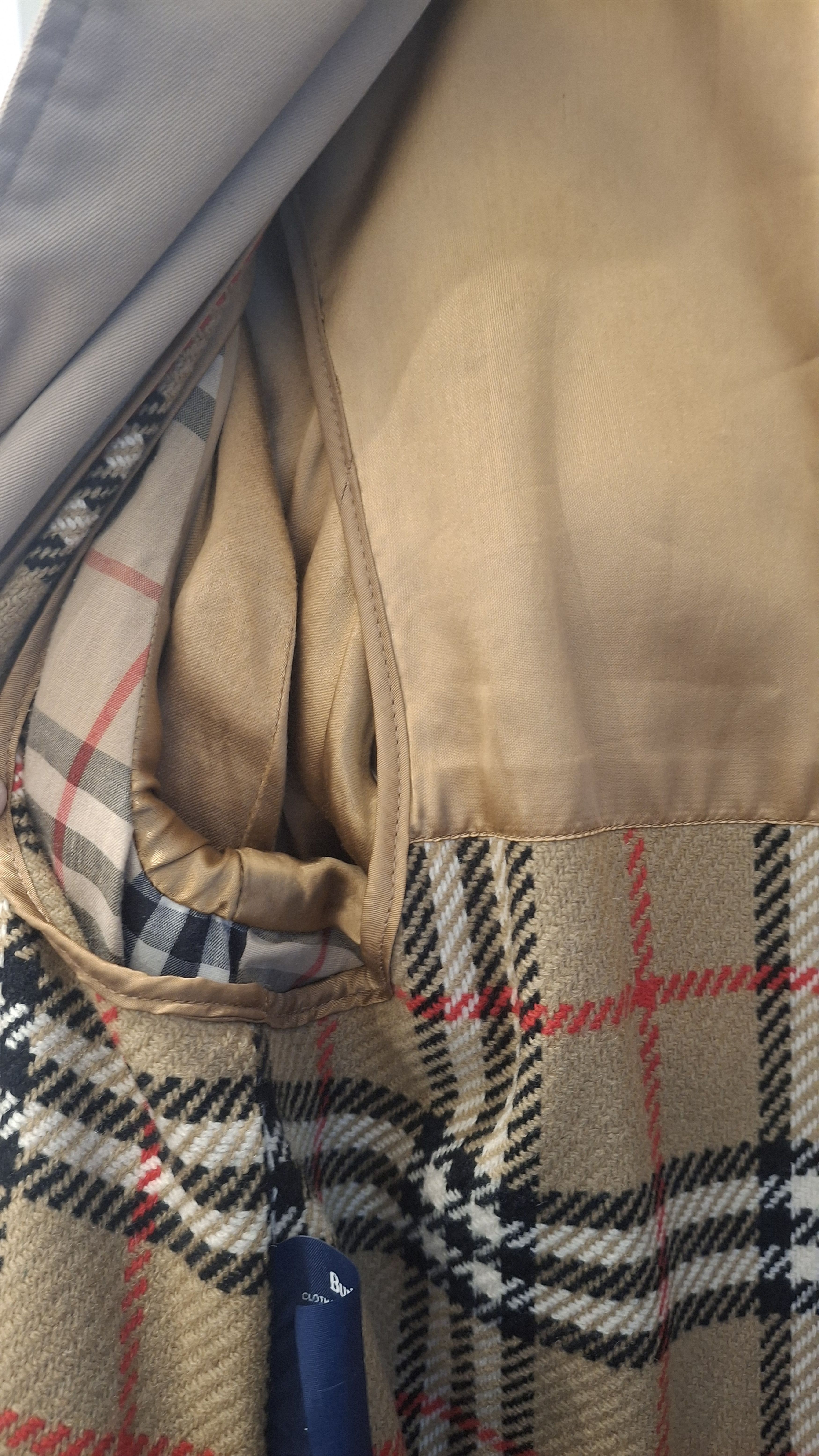 Burberry Vintage Burberrys Nova Check Trench Coat Beige Size US M / EU 48-50 / 2 - 2 Thumbnail