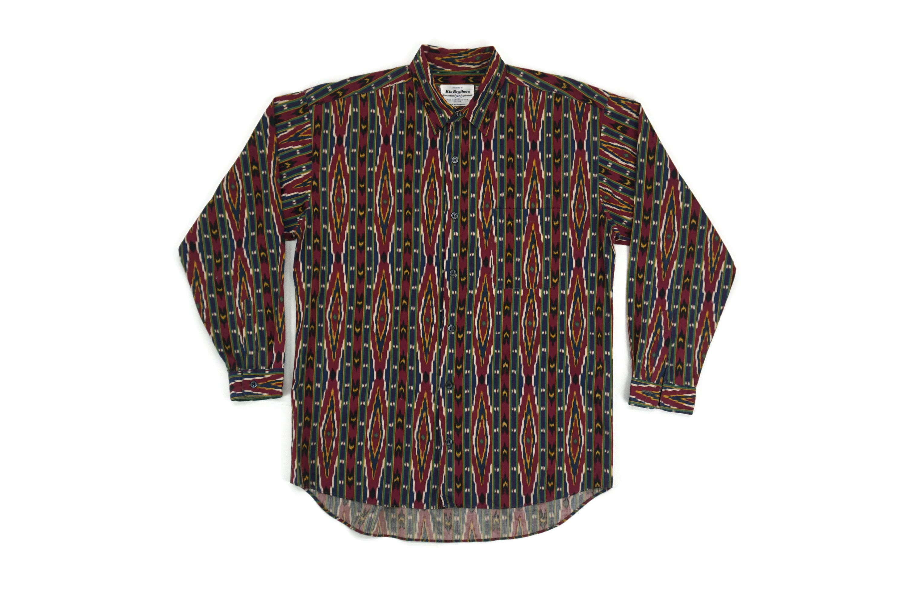 Japanese Brand Rio Brothers Western Shirt Aztec Southwestern Full Print Size US M / EU 48-50 / 2 - 1 Thumbnail