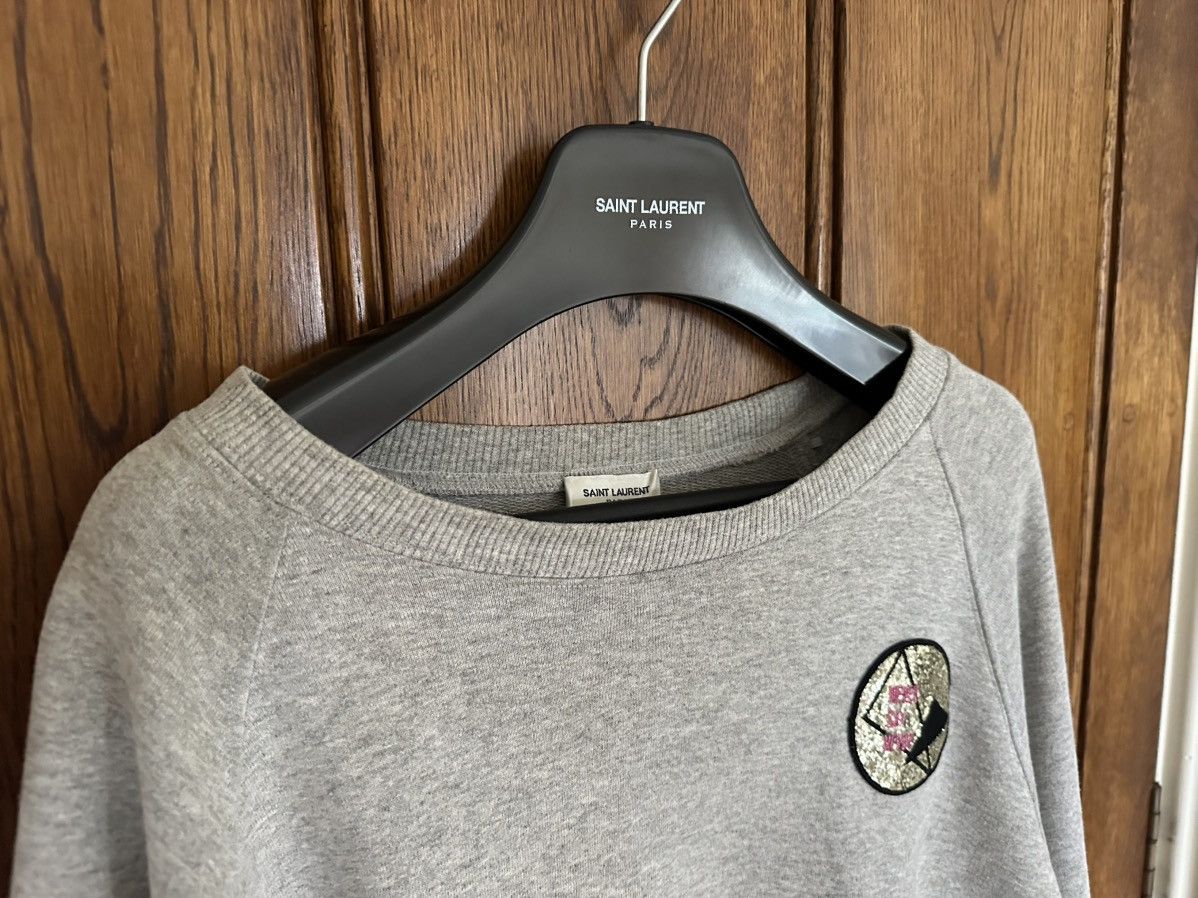 Saint Laurent Paris Saint Laurent glitter patch grey sweater sweatshirt crew XL Size US XL / EU 56 / 4 - 13 Thumbnail