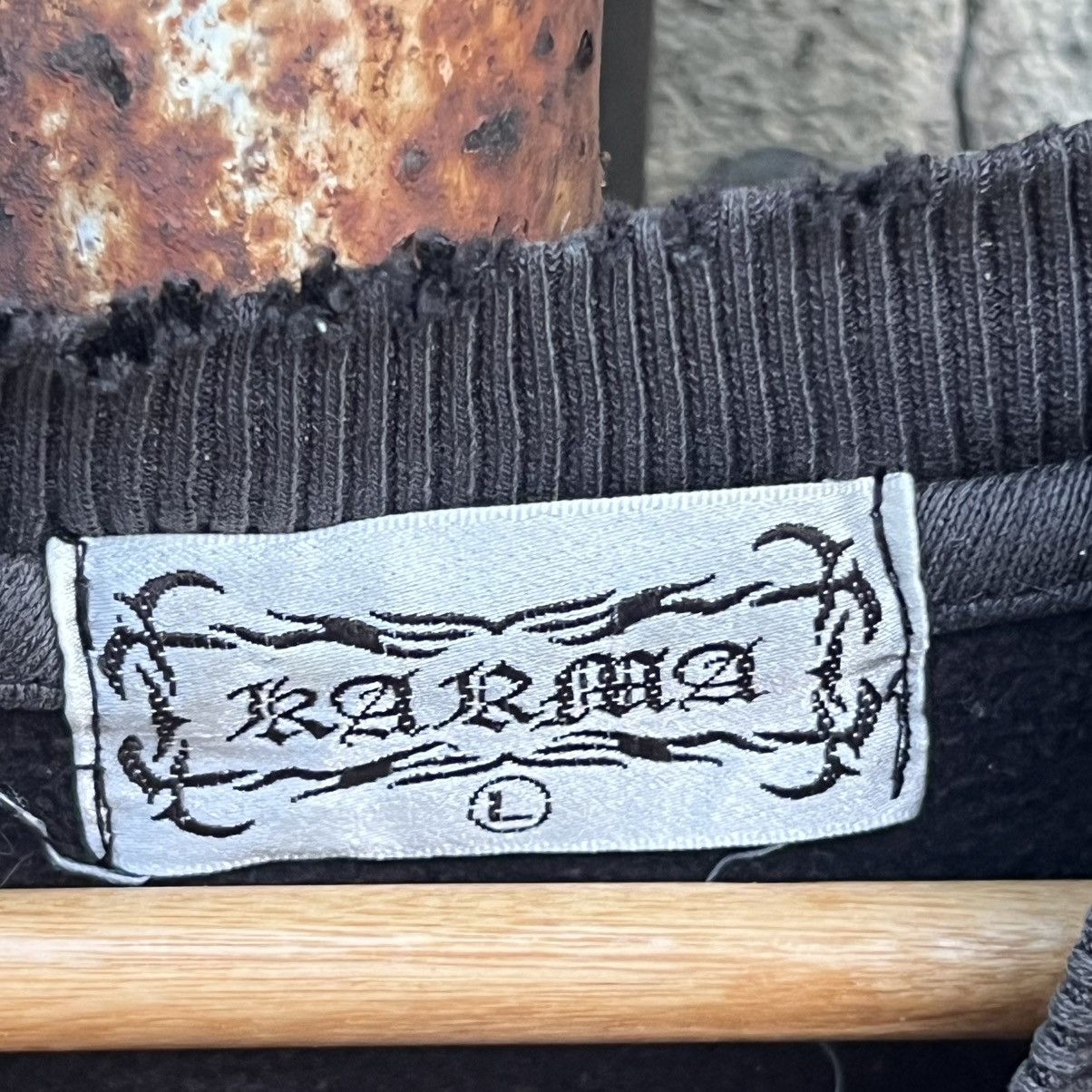 Japanese Brand “y2k style” KARMA TRIBAL TATTOO DISTRESS CREWNECK Size US L / EU 52-54 / 3 - 12 Thumbnail