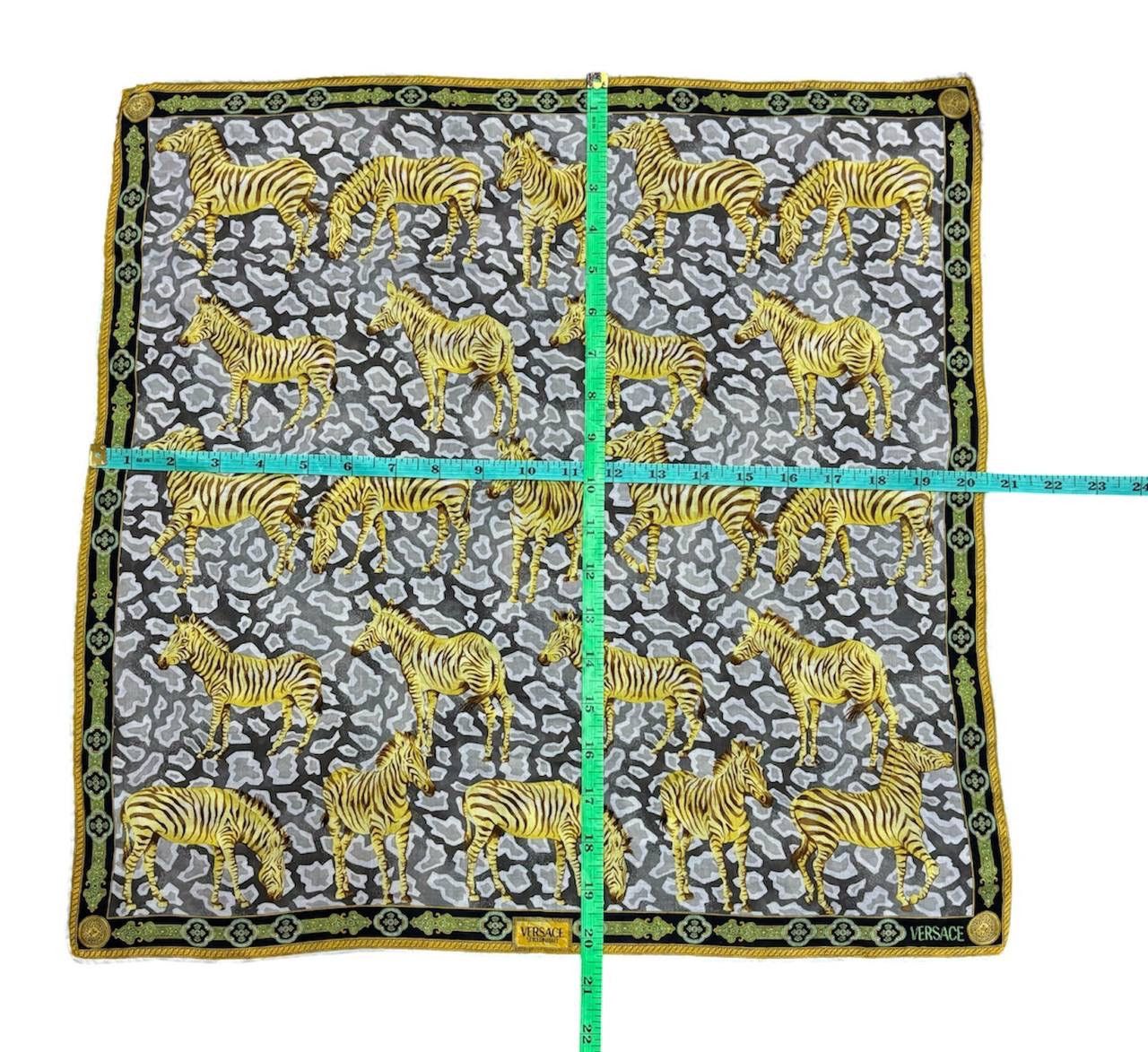 Versace Versace Style Italy Zebra Printed Scarf Neckerchief Size ONE SIZE - 5 Thumbnail