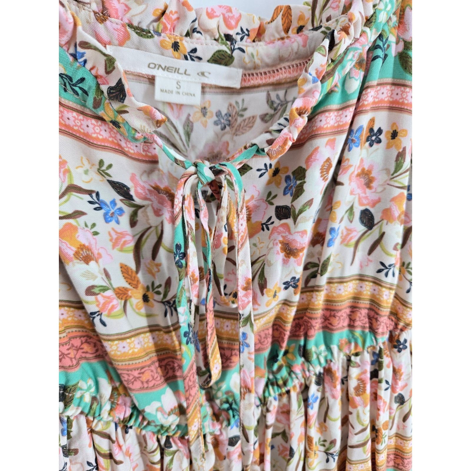 O'Neill NWT O'Neill Delena Sun Dress with Drawstring V-Neck Tapioca Size S / US 4 / IT 40 - 11 Thumbnail