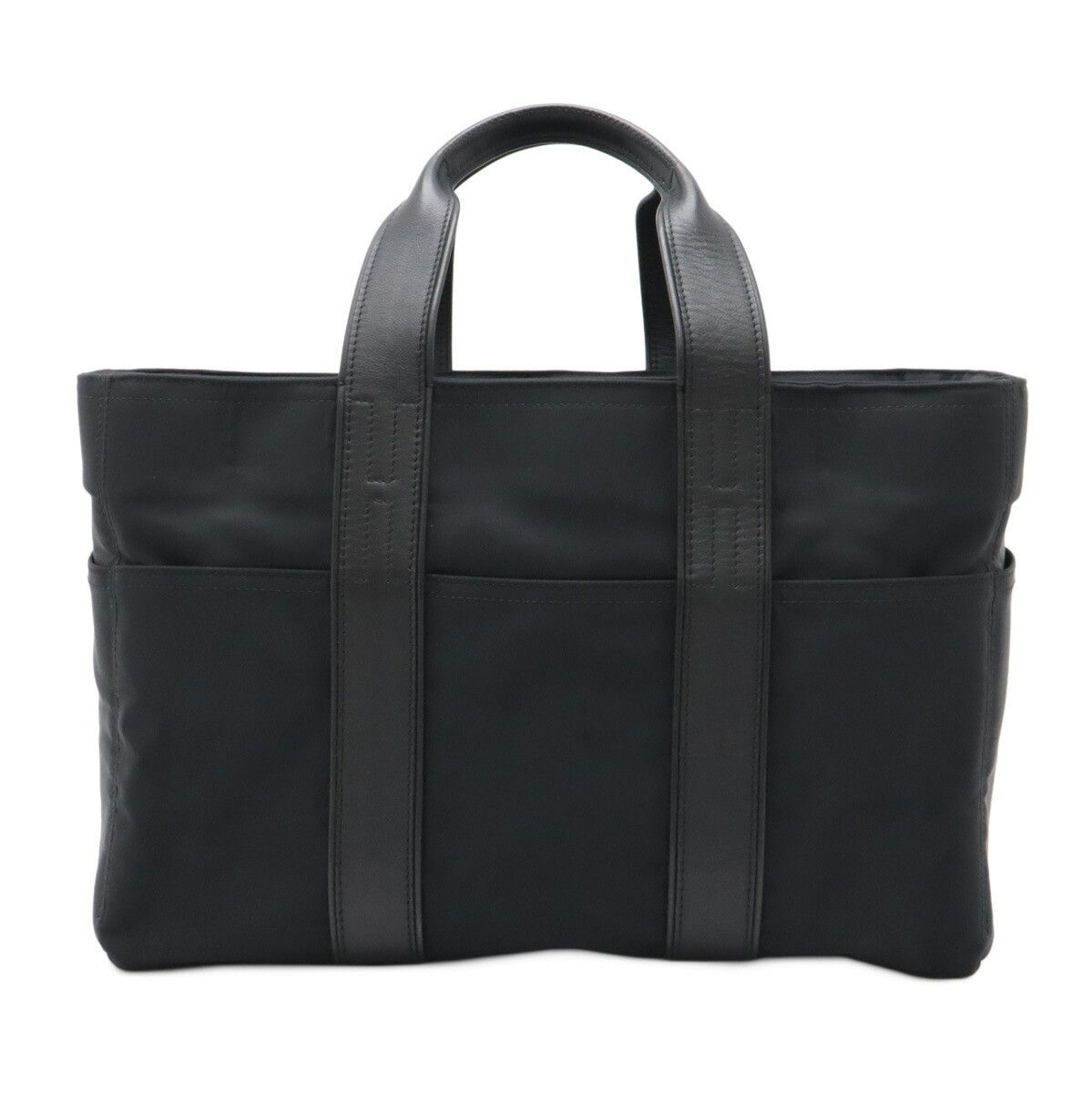 Hermes Hermes Acapulco Nylon Leather Tote Bag Leather Tote Bag in Black, Women's