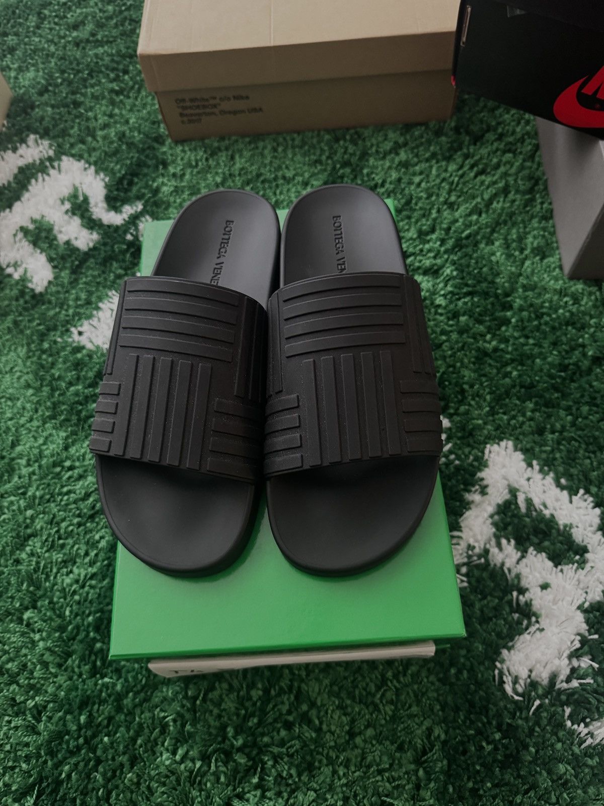 Marni Black Fur Mule Slides