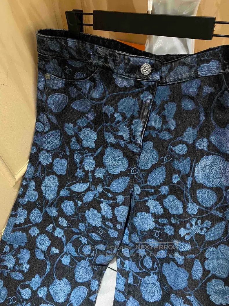 Chanel Chanel 21s blue and black printed jeans Size 26" / US 2 / IT 38 - 2 Thumbnail