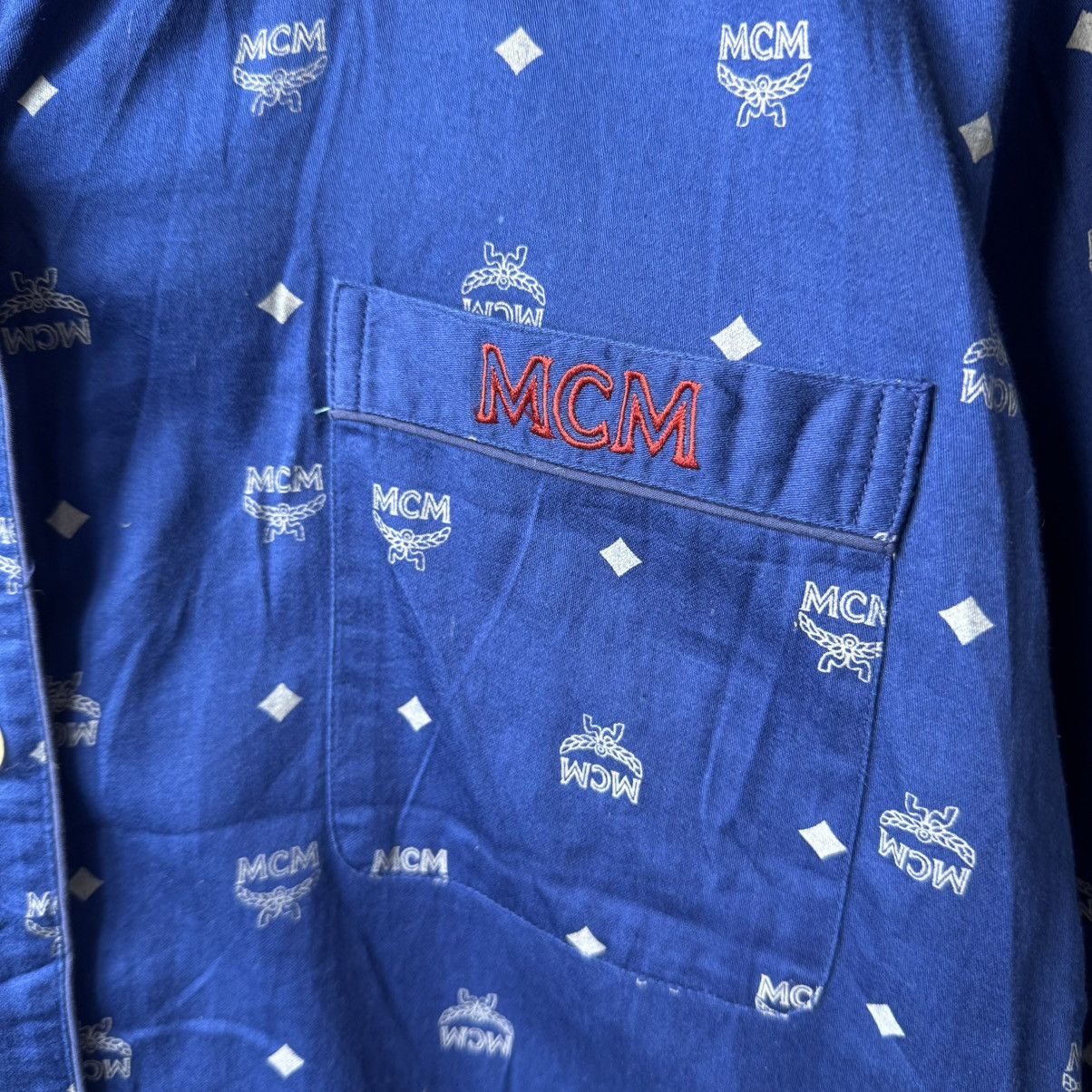 MCM Vintage MCM Legere Monogram Button Up Shirt Size US M / EU 48-50 / 2 - 3 Thumbnail