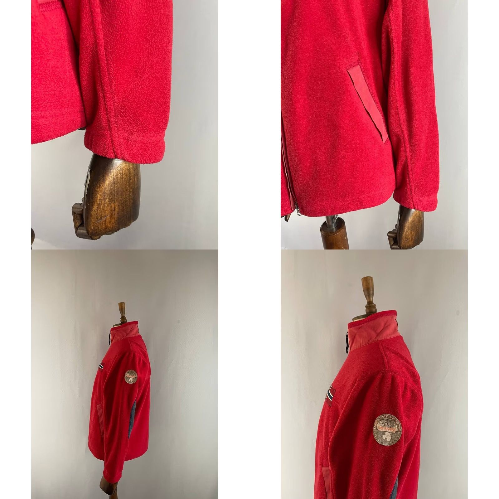 Napapijri Napapijri Jacket Men L Red Long Sleeve Fleece Polyester Zip 66CM 59CM Breathable Lightweight Winter Campus Business Casual Sports Size US L / EU 52-54 / 3 - 8 Thumbnail