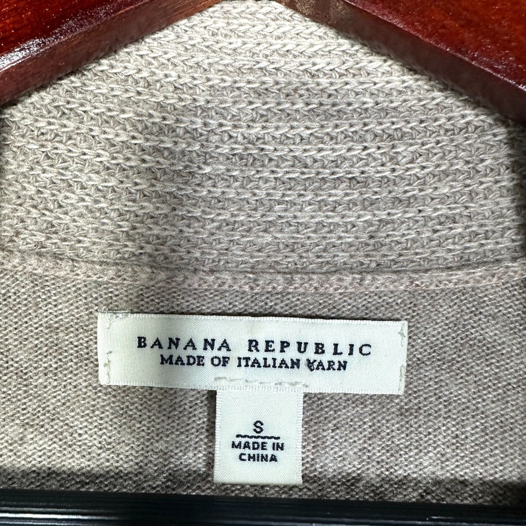 Banana Republic Banana Republic Cardigan Sweater Women Small Tan Wool Blend Open V-Neck Knit Casual Size S / US 4 / IT 40 - 4 Thumbnail