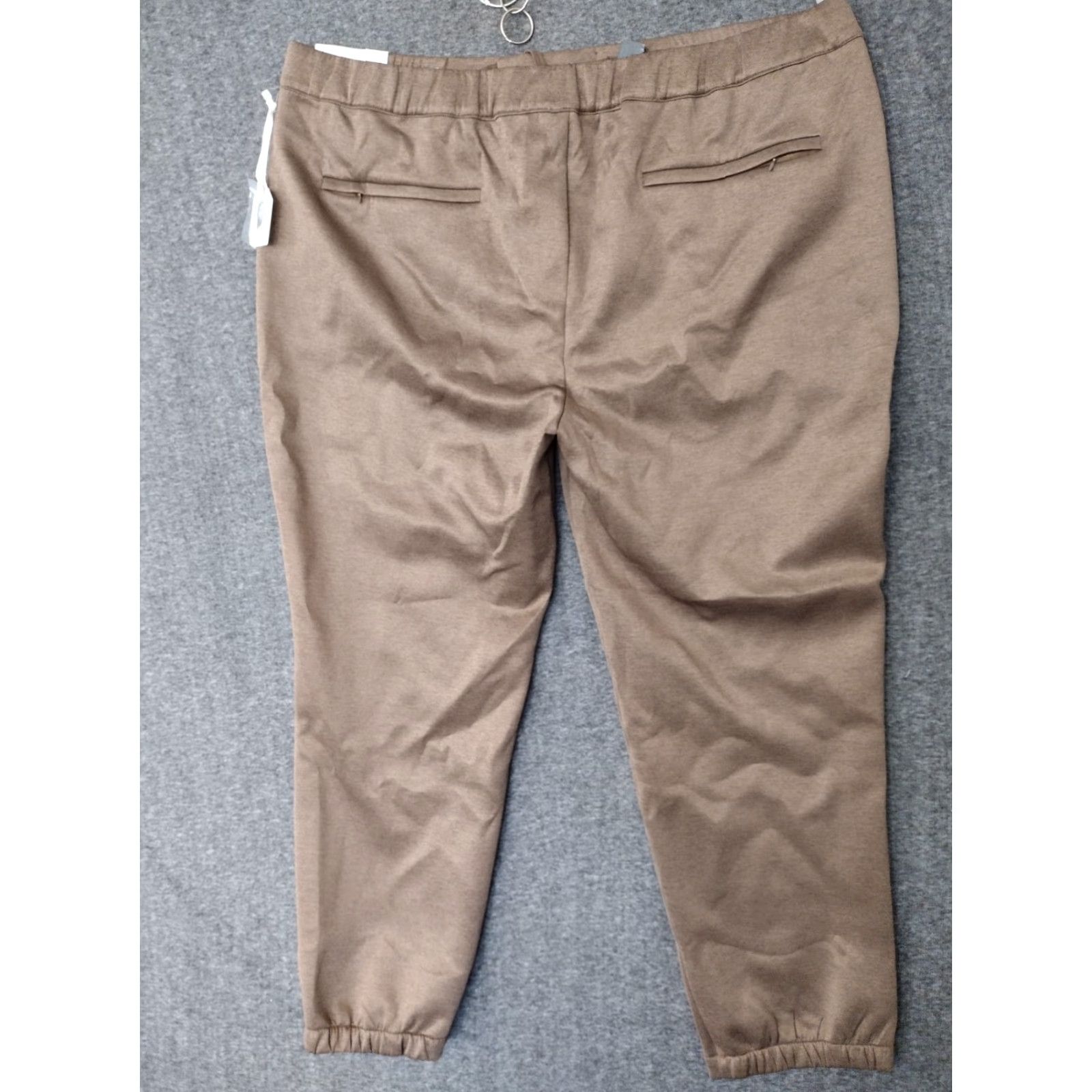Vintage Stylus Ladarius Campbell Heather Warm Sand Flat Front Pants Men 2XL Relaxed Slim Stretch Flat Front Elastic Back Waist Casual Travel Size US 39 - 2 Thumbnail