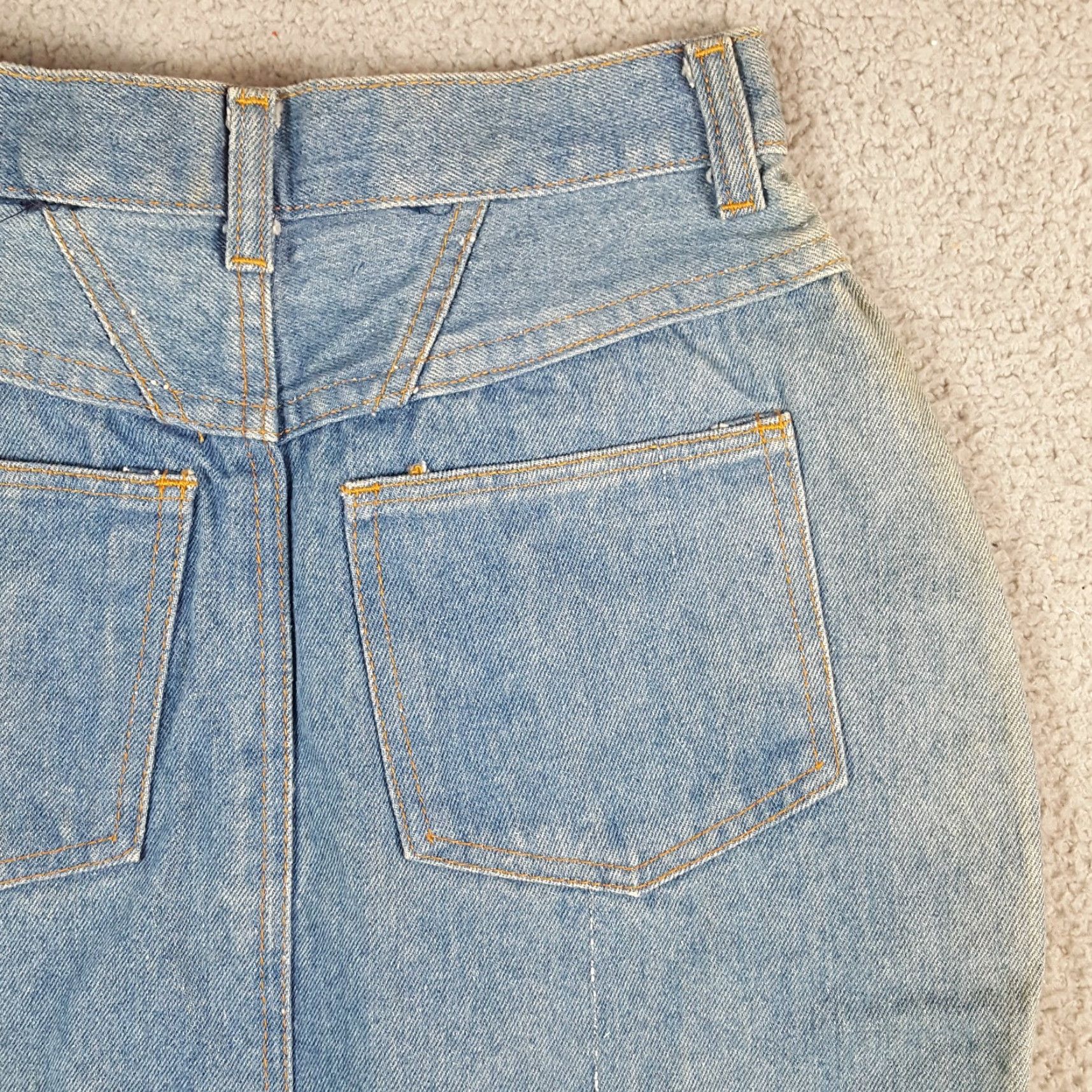 Denime VINTAGE Western Denim Jean Jort Women's Size 8 Cowgirl Straight Pencil Skirt Size 30" / US 8 / IT 44 - 7 Thumbnail