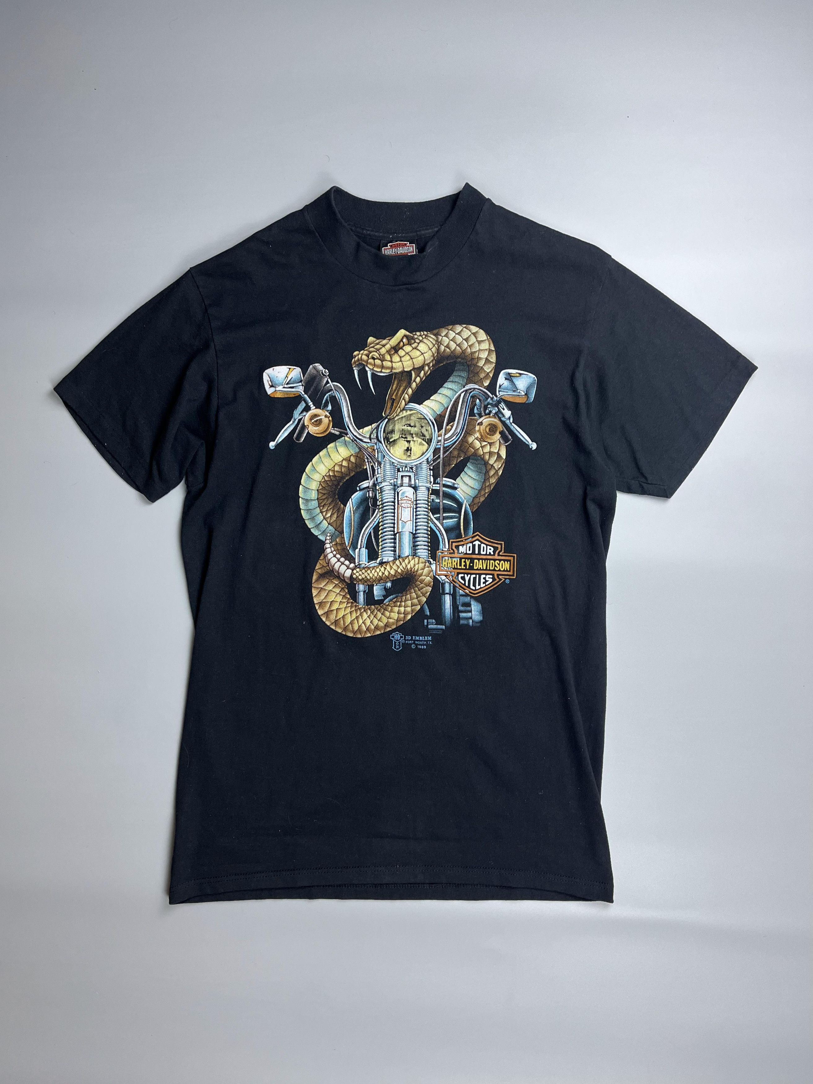 Harley Davidson × Vintage Rare 3D Emblem 1989 Harley Davidson T-Shirt Size US M / EU 48-50 / 2 - 2 Thumbnail