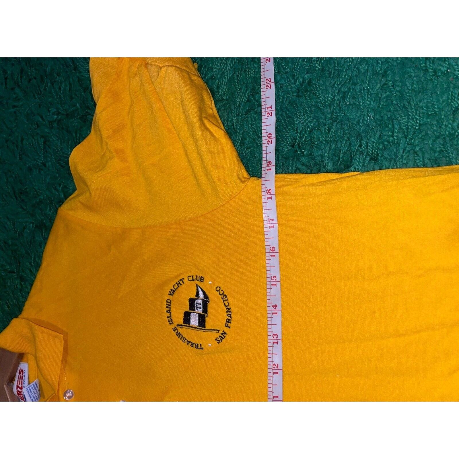 Jerzees Vintage Yacht Club Polo Shirt Treasure Island VTG M 90s Size US M / EU 48-50 / 2 - 8 Thumbnail
