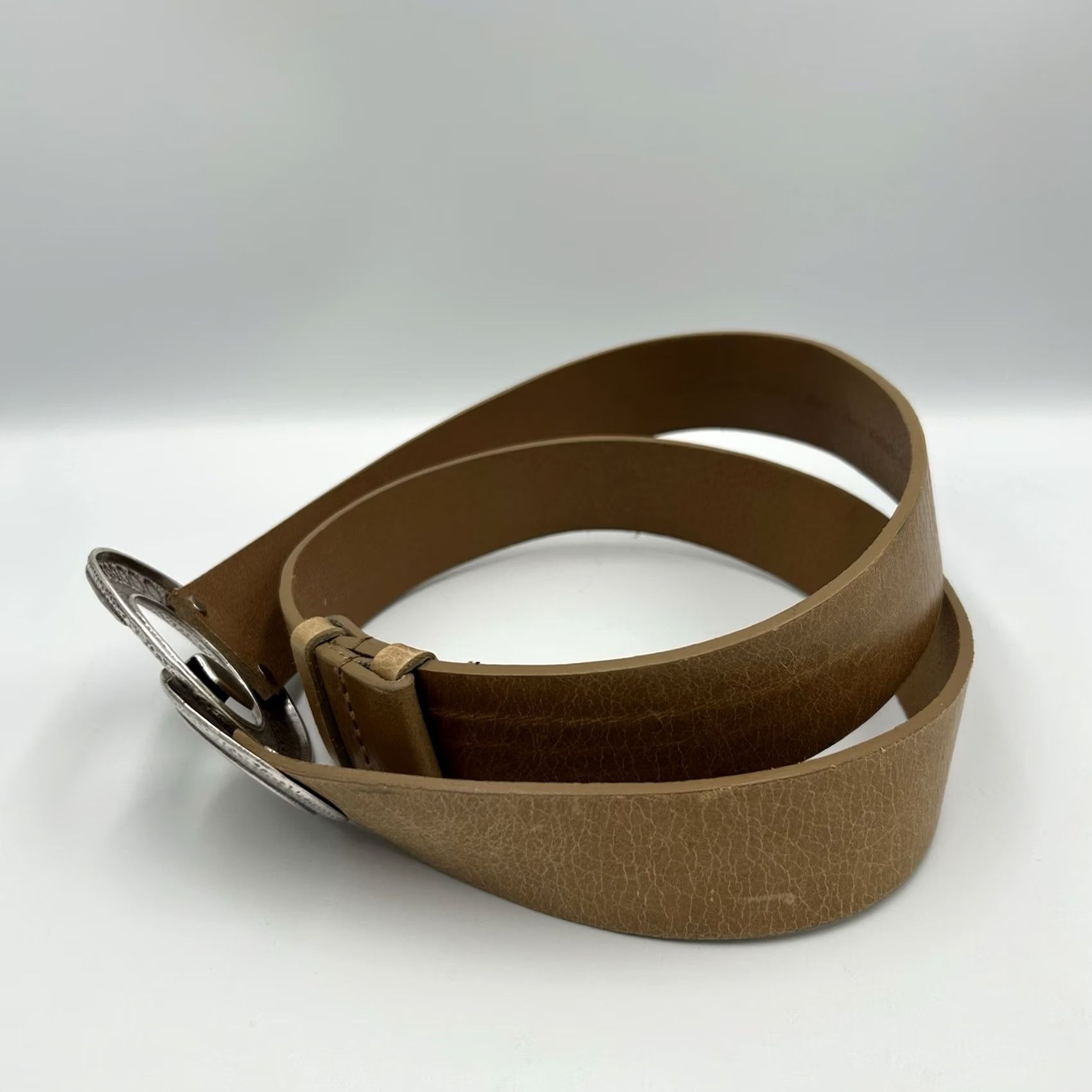 Coldwater Creek Coldwater Creek Belt Women Adjustable Leather Italian 26-46 inches Gold Size ONE SIZE - 3 Thumbnail