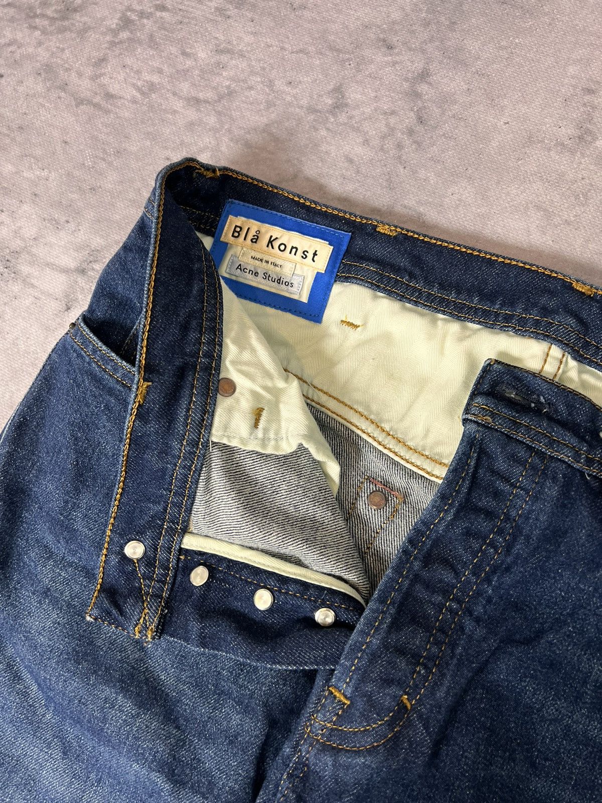 Acne Studios Acne Studios River Dark Blue Denim Jeans Size US 31 - 3 Thumbnail
