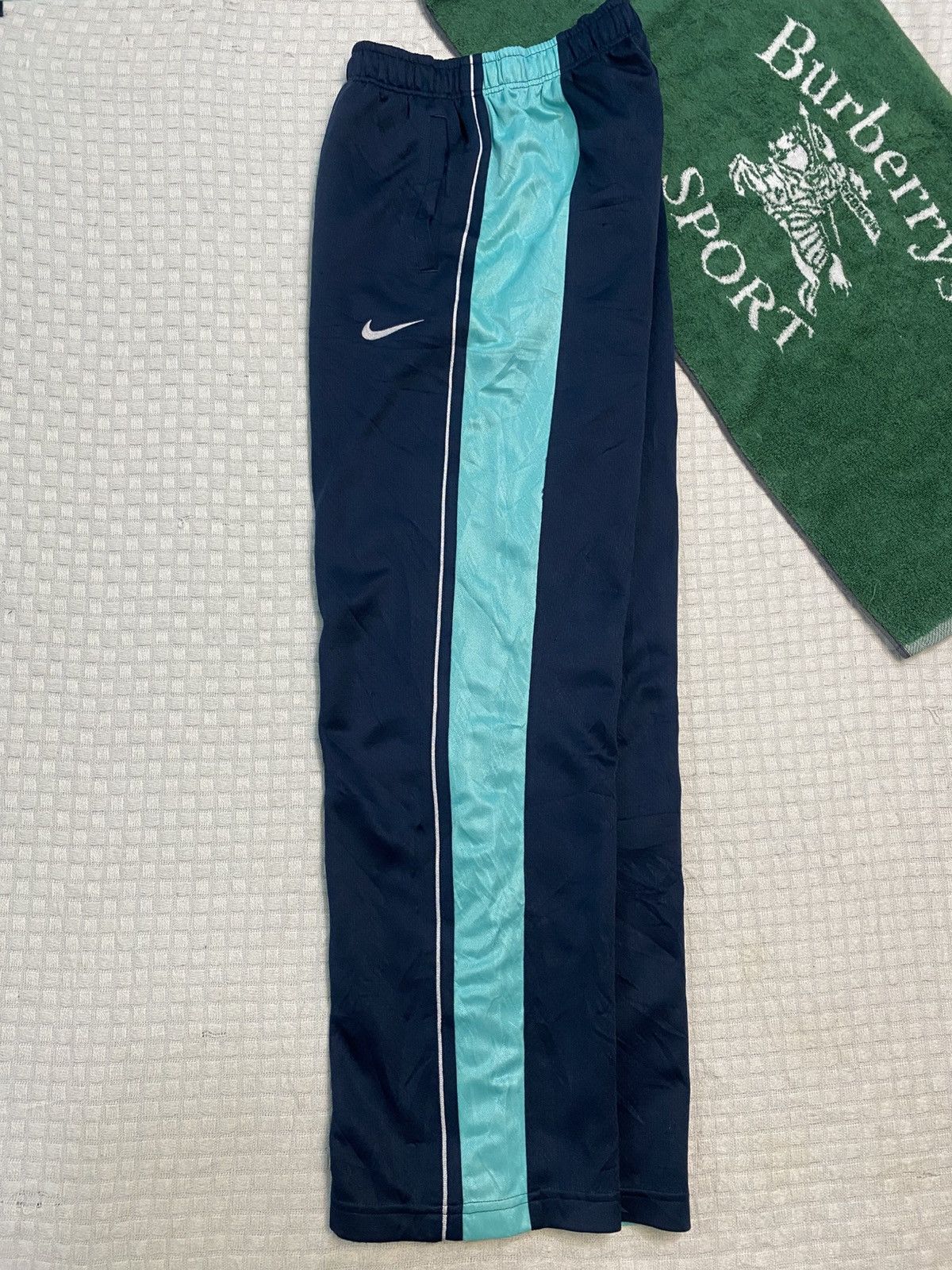 Carhartt Wip × Nike 💥 VINTAGE NIKE 90S BAGGY WIDE LEG SWOOSH TRACK PANTS Y2K Size US 36 / EU 52 - 2 Thumbnail