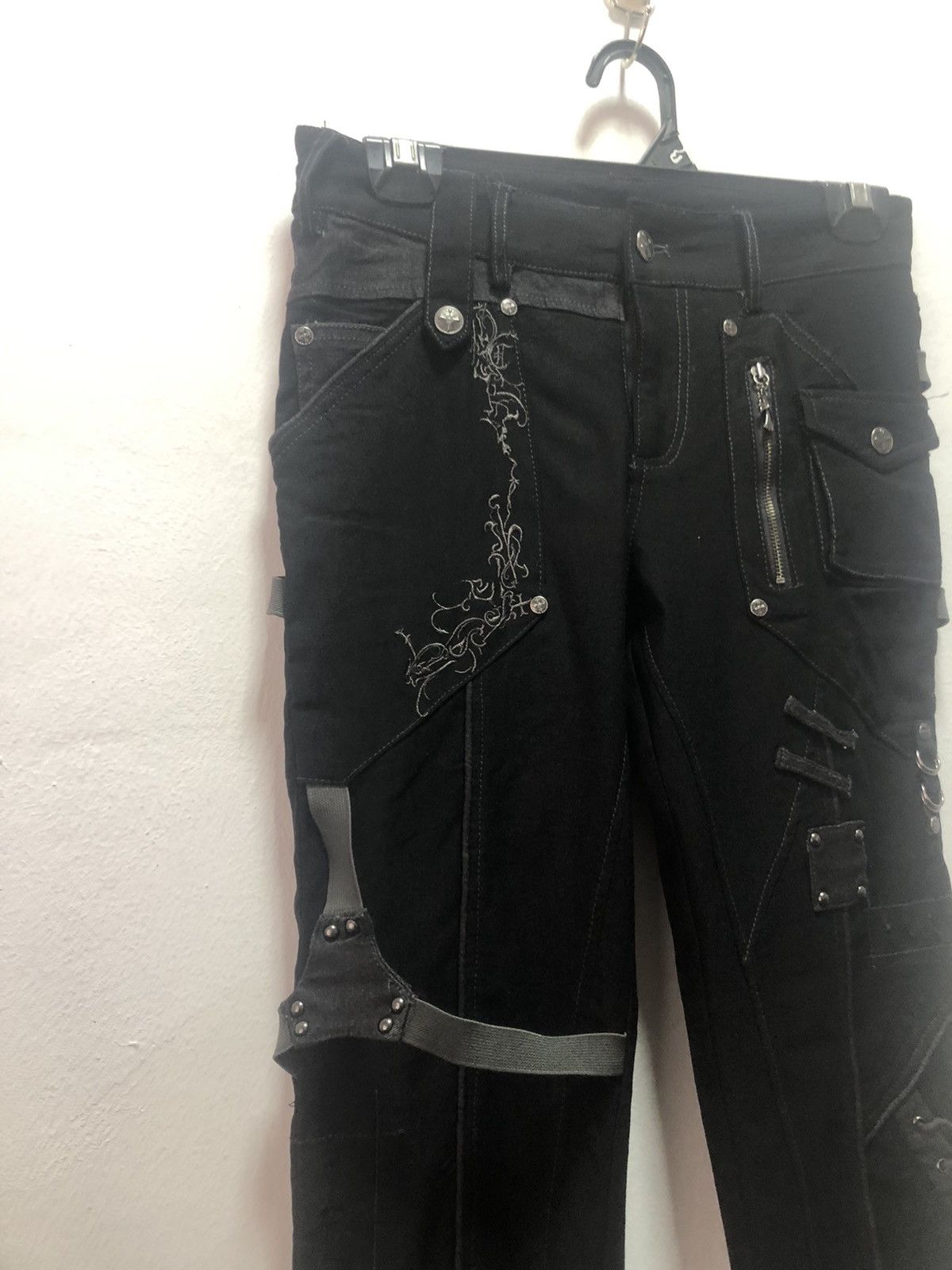Japanese Brand × Seditionaries OZZ CROCE Pants Punk Cross Zip Strecht Size 27" / US 4 / IT 40 - 3 Thumbnail