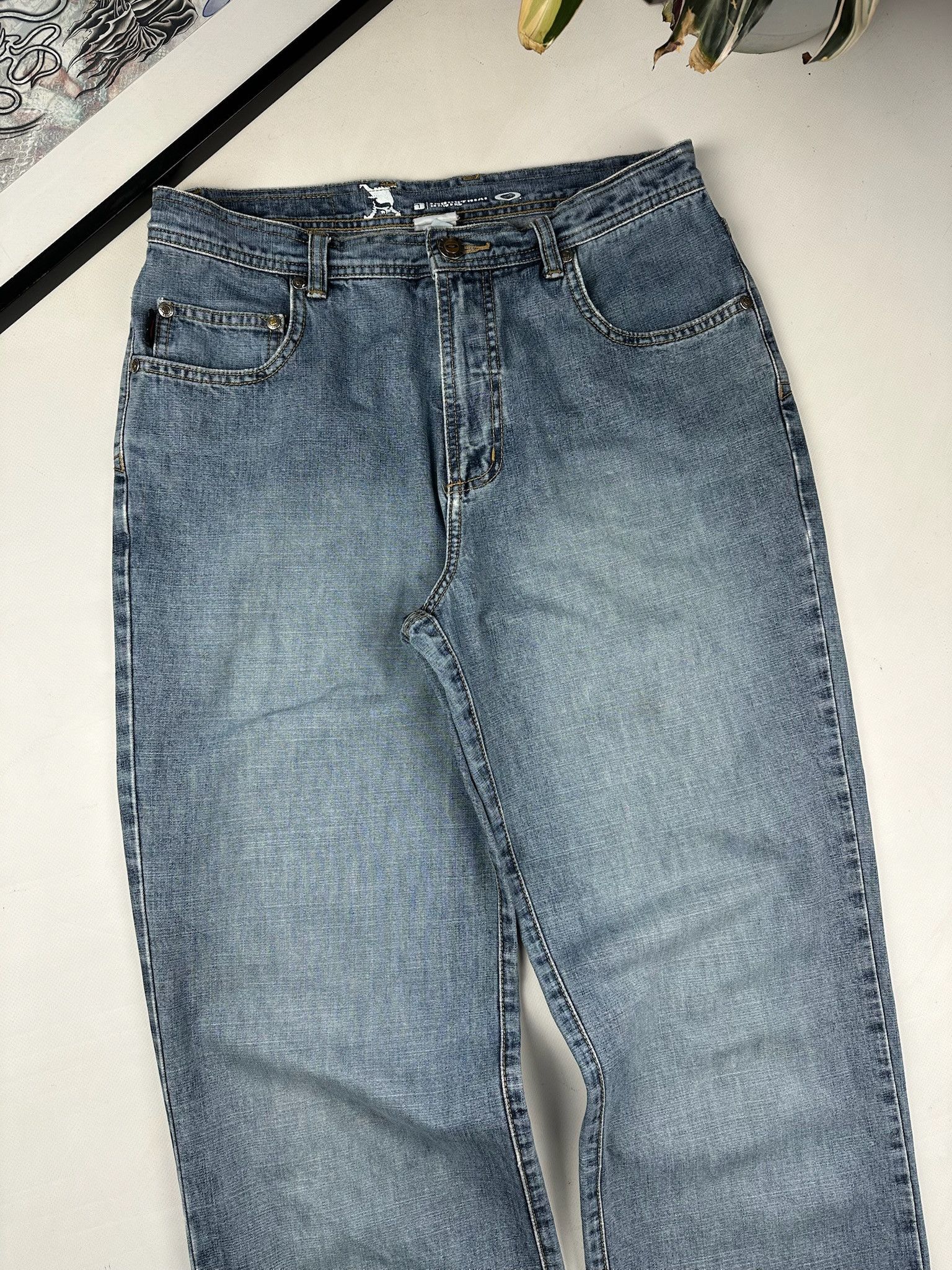 Oakley Vintage Oakley jeans industrial denim distressed Size US 31 - 8 Thumbnail