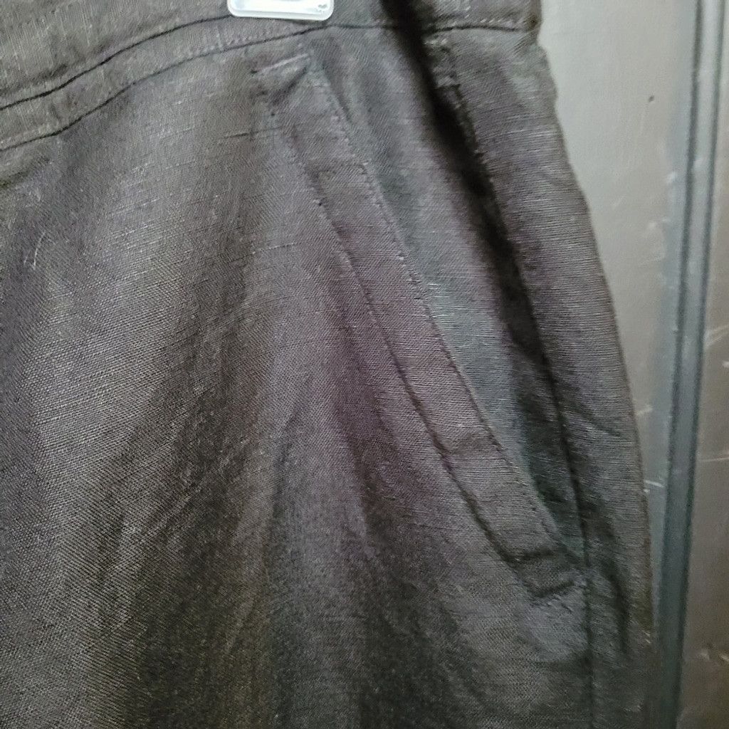 Perry Ellis Perry Ellis, dress pants, black with a tie waist, nwot, L Size US 31 - 3 Thumbnail