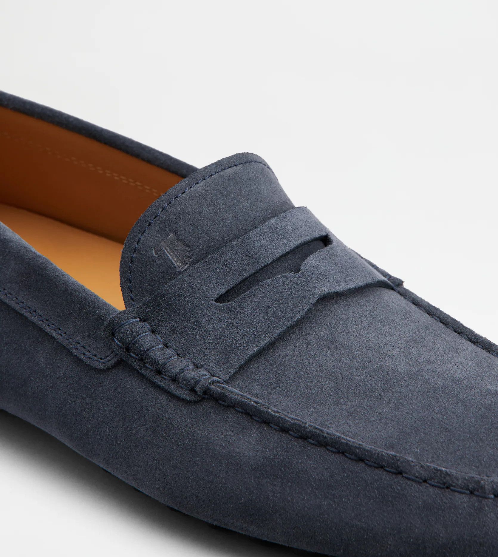 Tod's o1s22i1n0325 Night Calfskin Loafers in Blue Size US 7 / EU 40 - 6 Thumbnail