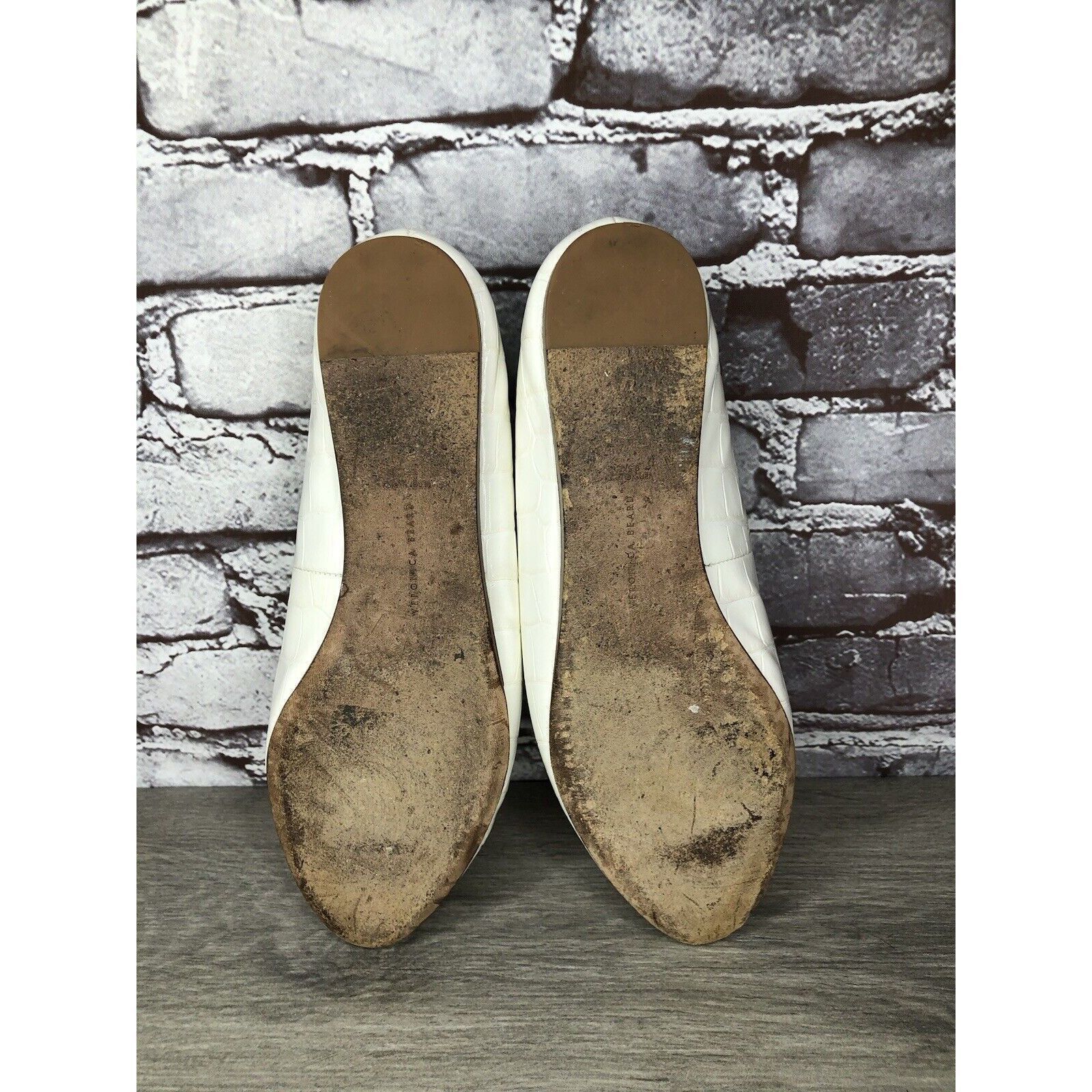 Veronica Beard Veronica Beard Griffin White Leather Croc Embossed Loafer Fl Size US 9.5 / IT 39.5 - 16 Thumbnail