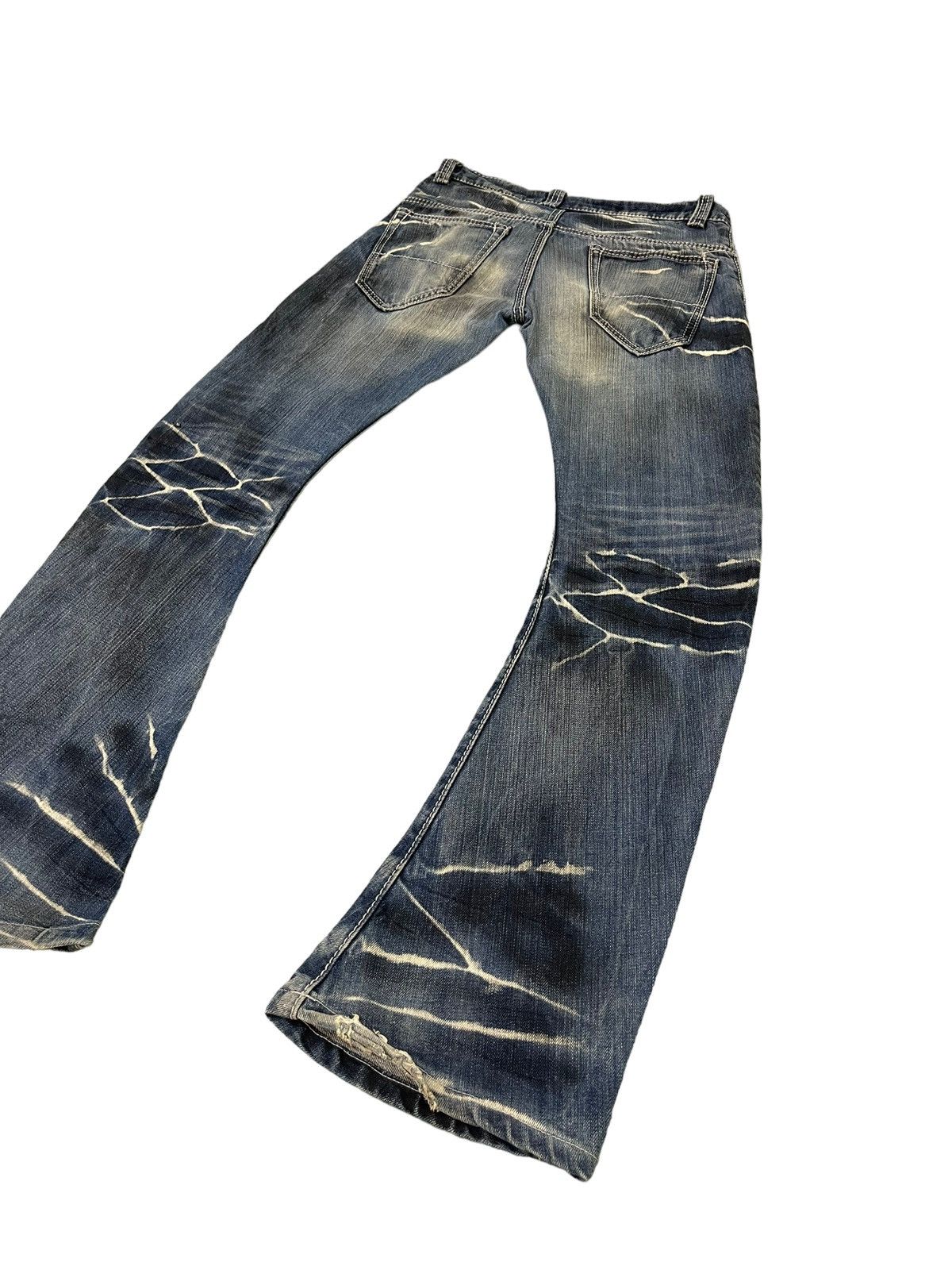 BUFFALO BOBS Flare Jeans Johnny Wolf Curv Leg Distress Low Rise Slim 8🟦1 Size US 30 / EU 46 - 13 Thumbnail