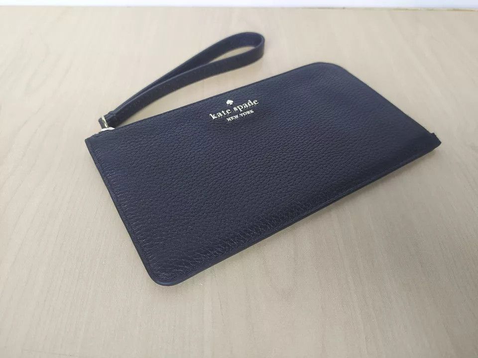 Kate Spade Kate Spade New York L-Zip Leather Wristlet T-0017 Size ONE SIZE - 3 Thumbnail