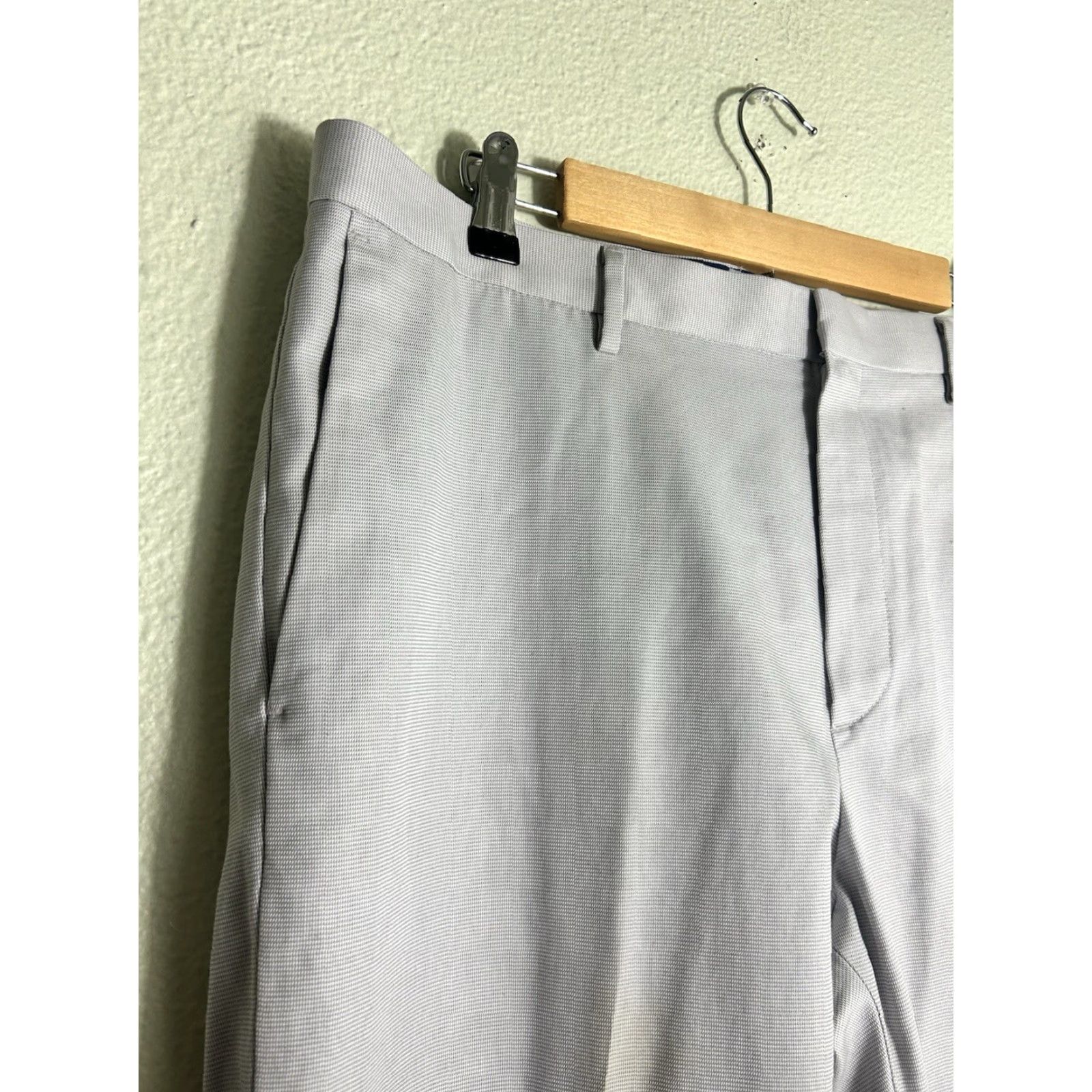 Banana Republic Banana Republic Dress Pants Men Slim Grey Flat Front 32x30 Modern Modern Slim Fit Casual Collegiate City Preppy Mens Size US 32 / EU 48 - 4 Thumbnail