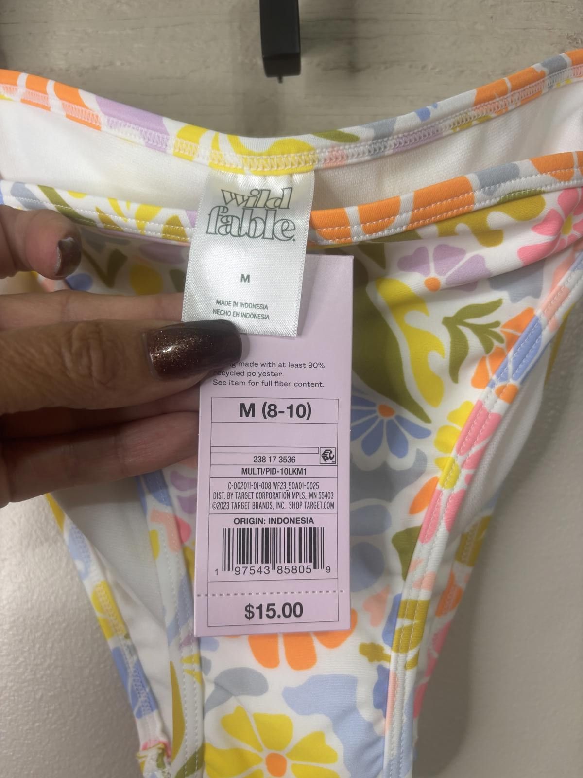 Designer Wild Fable Floral Print Bikini Bottom - Size M Size ONE SIZE - 4 Thumbnail