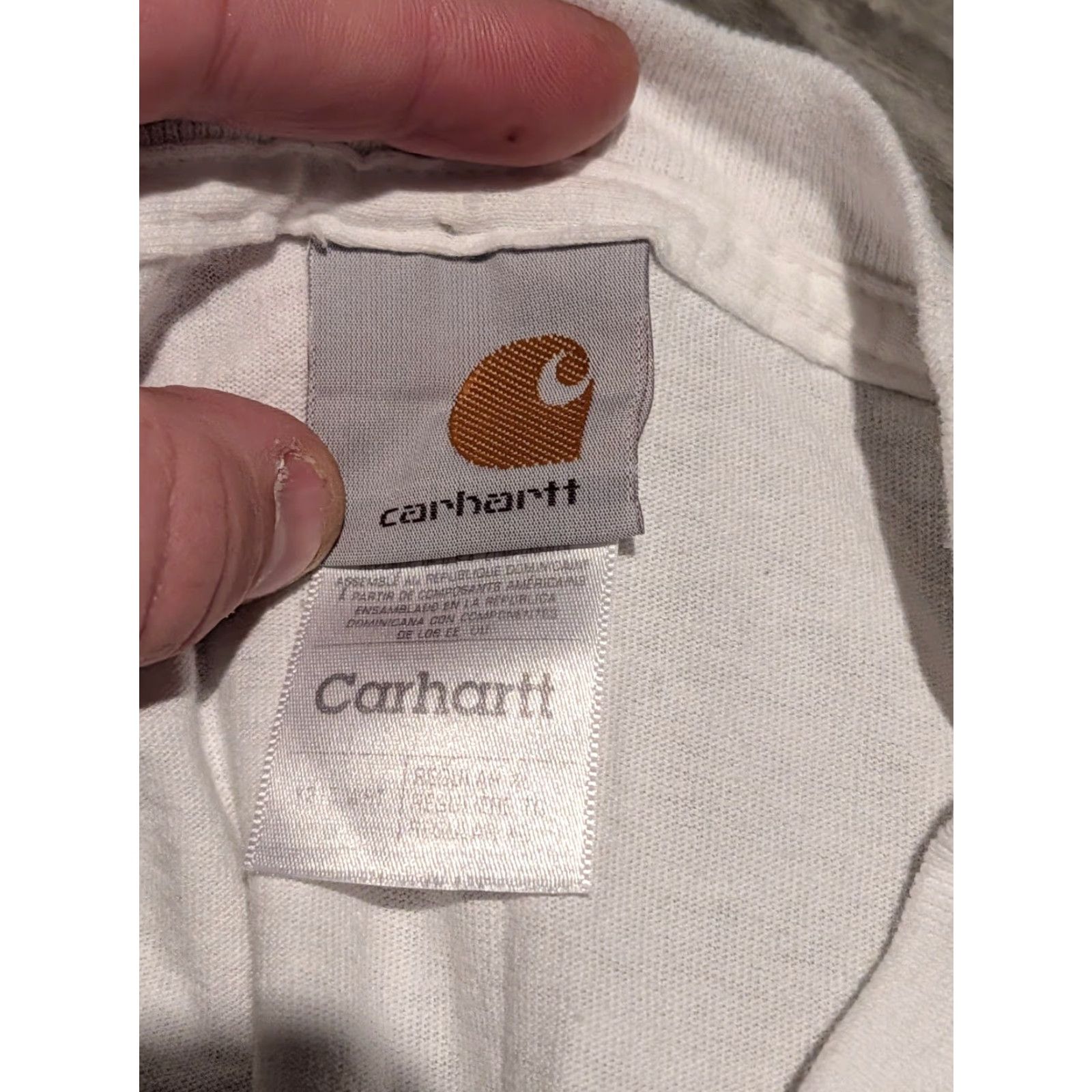 Vintage VINTAGE Carhartt Workwear T-Shirt Shirt XL White Graphic Tee Men - Hard At Work - Crew Neck - Short Sleeve - Cotton Blend - Loose Fit Size US XL / EU 56 / 4 - 6 Thumbnail
