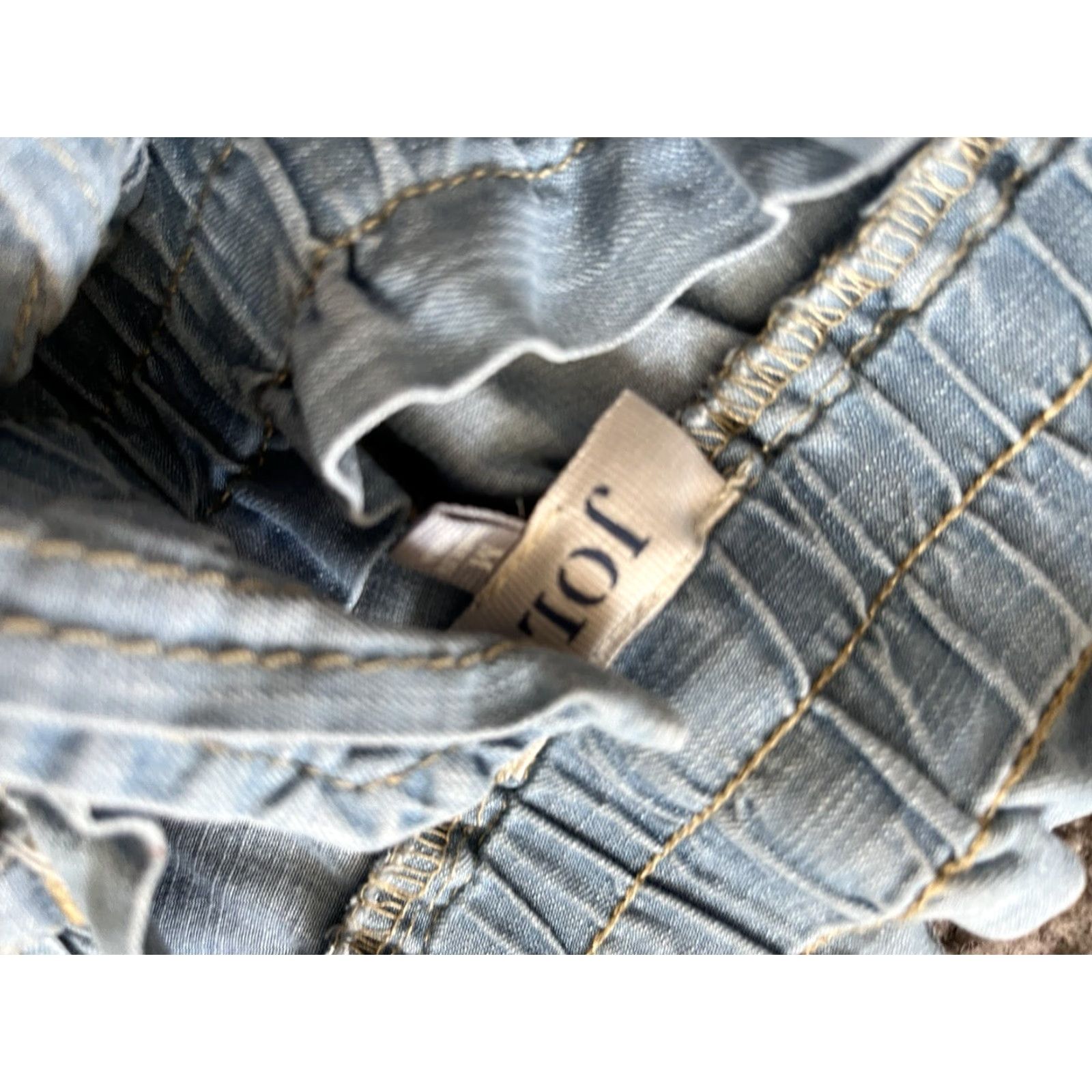 Vintage JOLT Shorts Women Juniors Medium Blue Linen Denim Womens Size 32" / US 10 / IT 46 - 4 Thumbnail