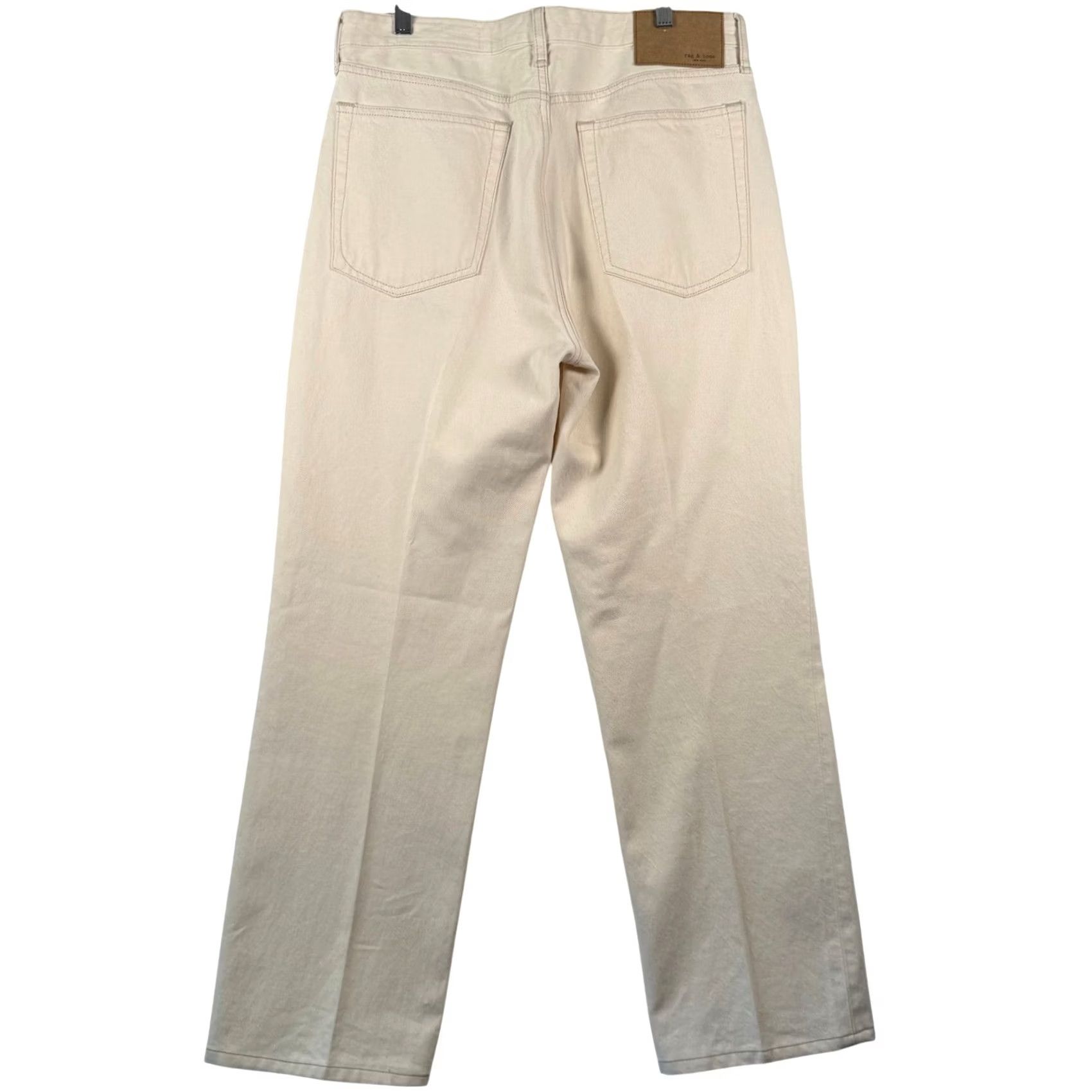 Rag & Bone Rag & Bone Alex High Rise Straight Jeans Ecru Organic Cotton Button Fly 32 5-Pocket Women Jeans Size 24" / US 00 / IT 34 - 2 Thumbnail