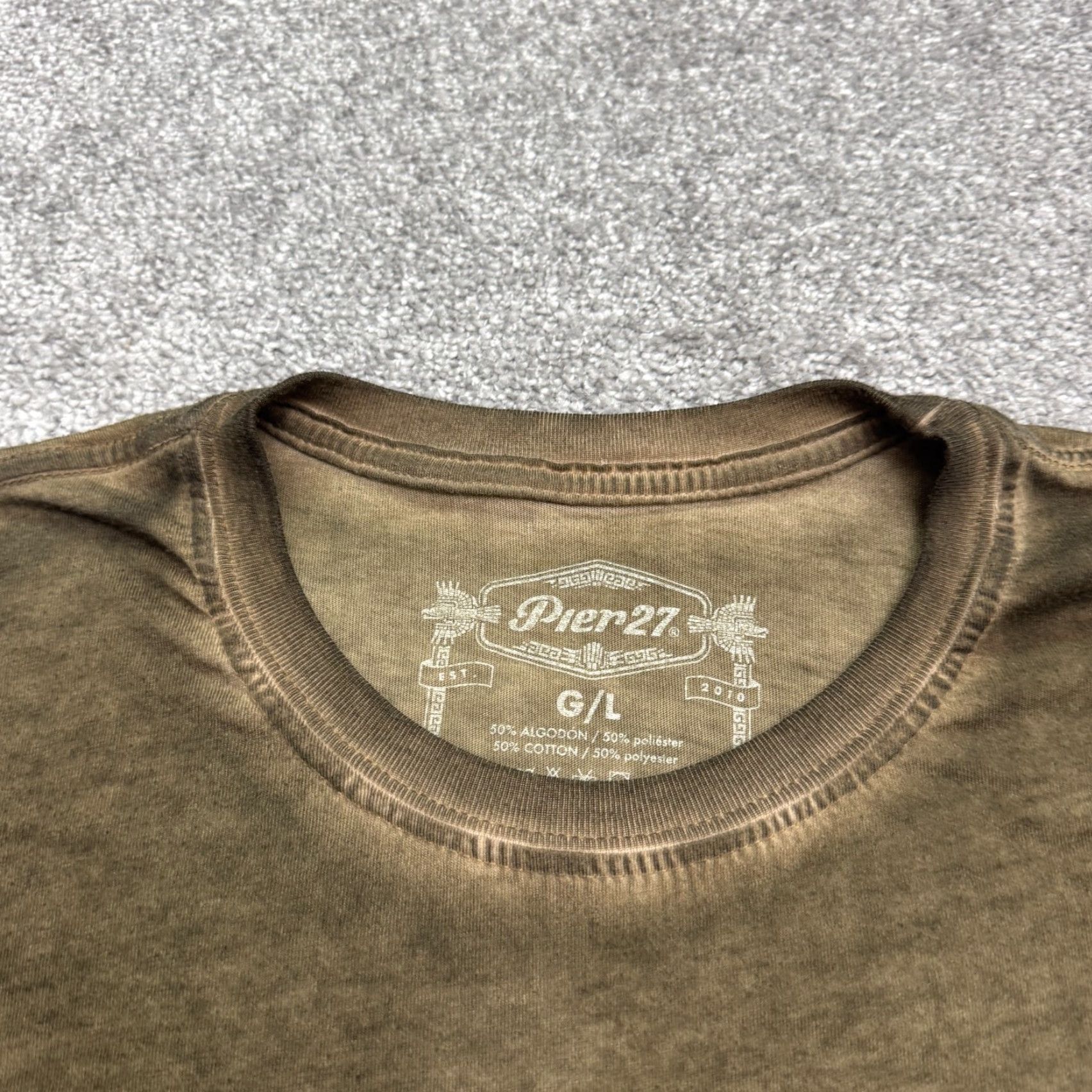 Vintage Pier 27 Cancun Riviera Maya Luchador Mask T-Shirt Mens Large Brown Mexican Tee Shirt Mens L Brown Pier 27 Mexican Streetwear Festival 90s Style Mens Size US L / EU 52-54 / 3 - 5 Thumbnail