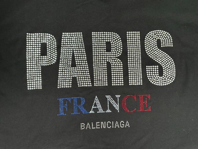 Balenciaga Balenciaga size 2 Letter Logo rhinestone crew neck pullover Size US M / EU 48-50 / 2 - 3 Thumbnail