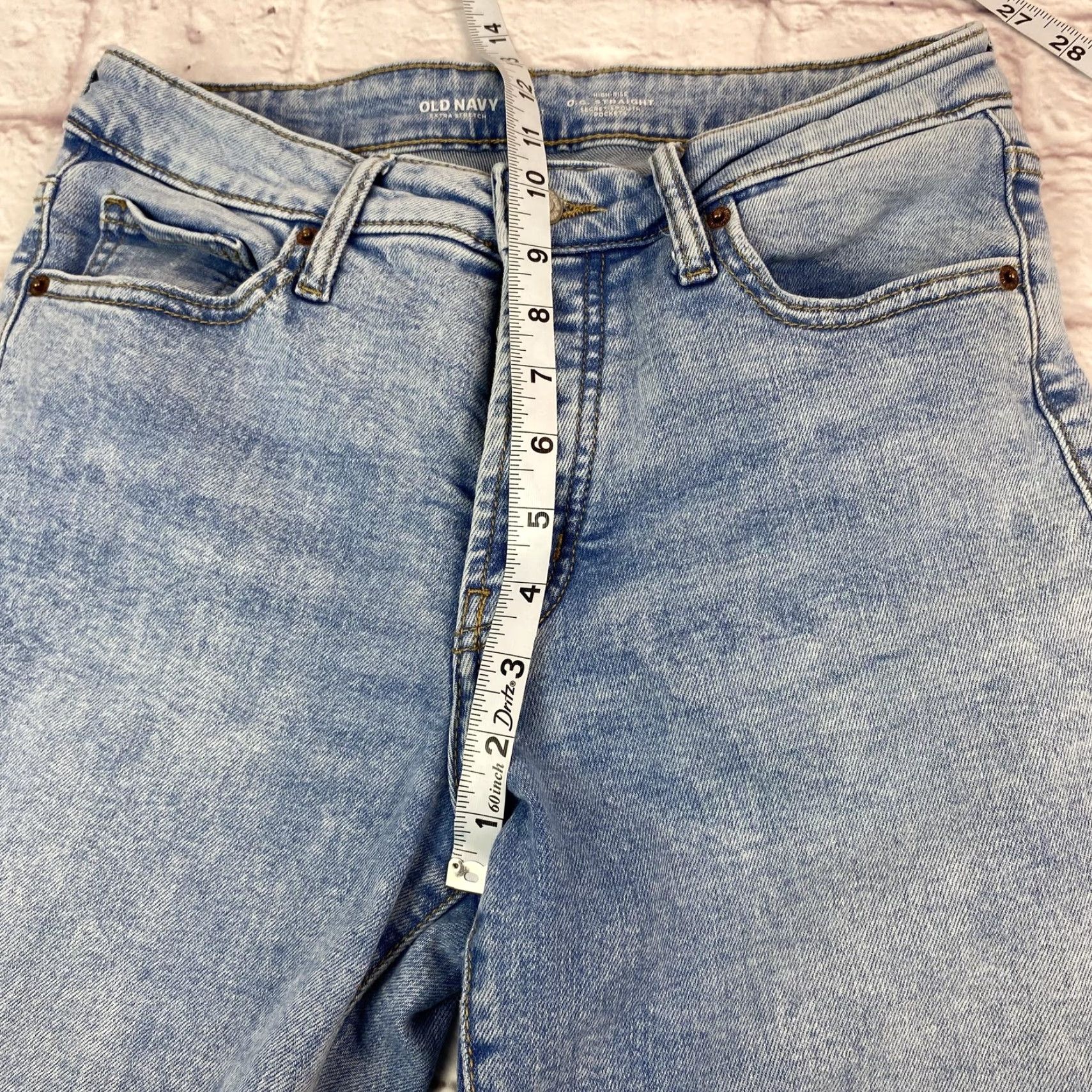 Old Navy Old Navy Jeans Womens 6 Short O.G. Straight High Rise Distressed Stretch Denim Jeans Womens Distressed Blue 90s? Size 28" / US 6 / IT 42 - 7 Thumbnail