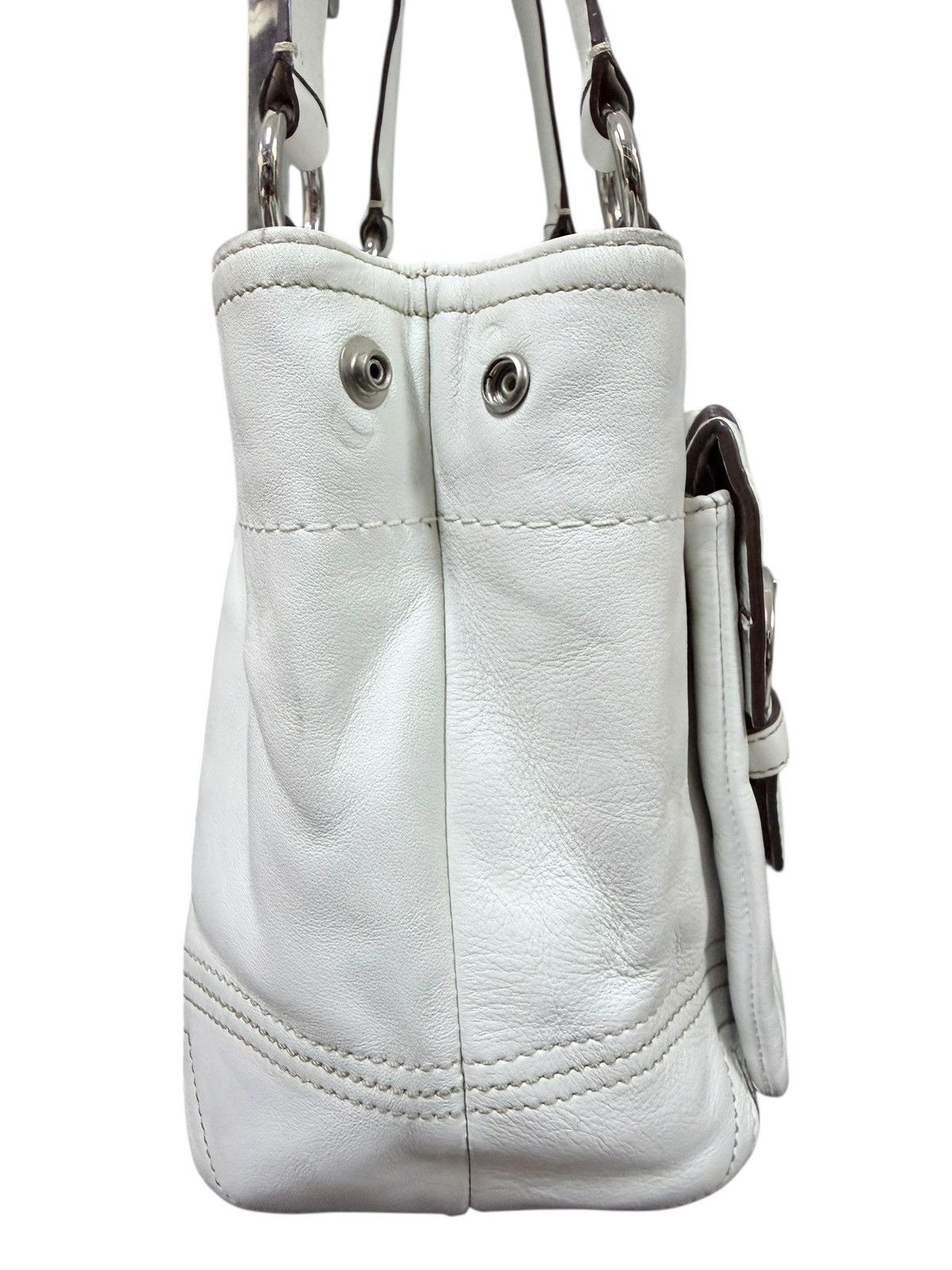 Coach Coach Hamilton Hobo Leather White Bag Size ONE SIZE - 8 Thumbnail
