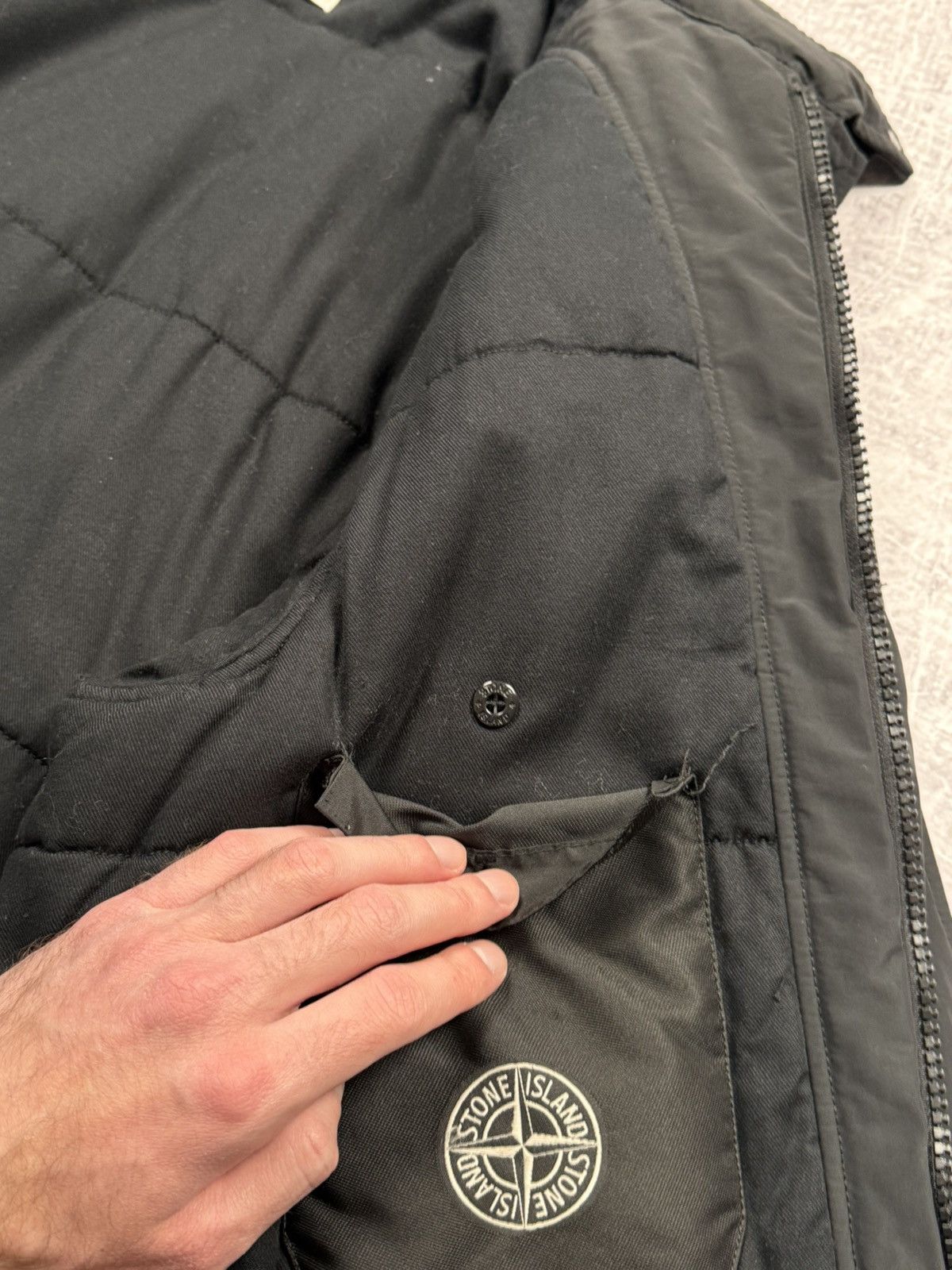 Stone Island Stone Island Nylon Micro Reps Primaloft trench coat
