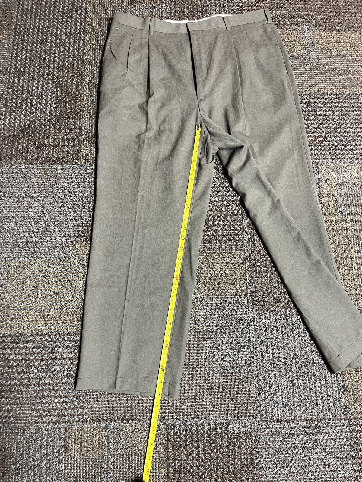 Balenciaga Vintage Grey Olive Balenciaga Paris Blazer and Pants Suit Size 44S - 8 Thumbnail