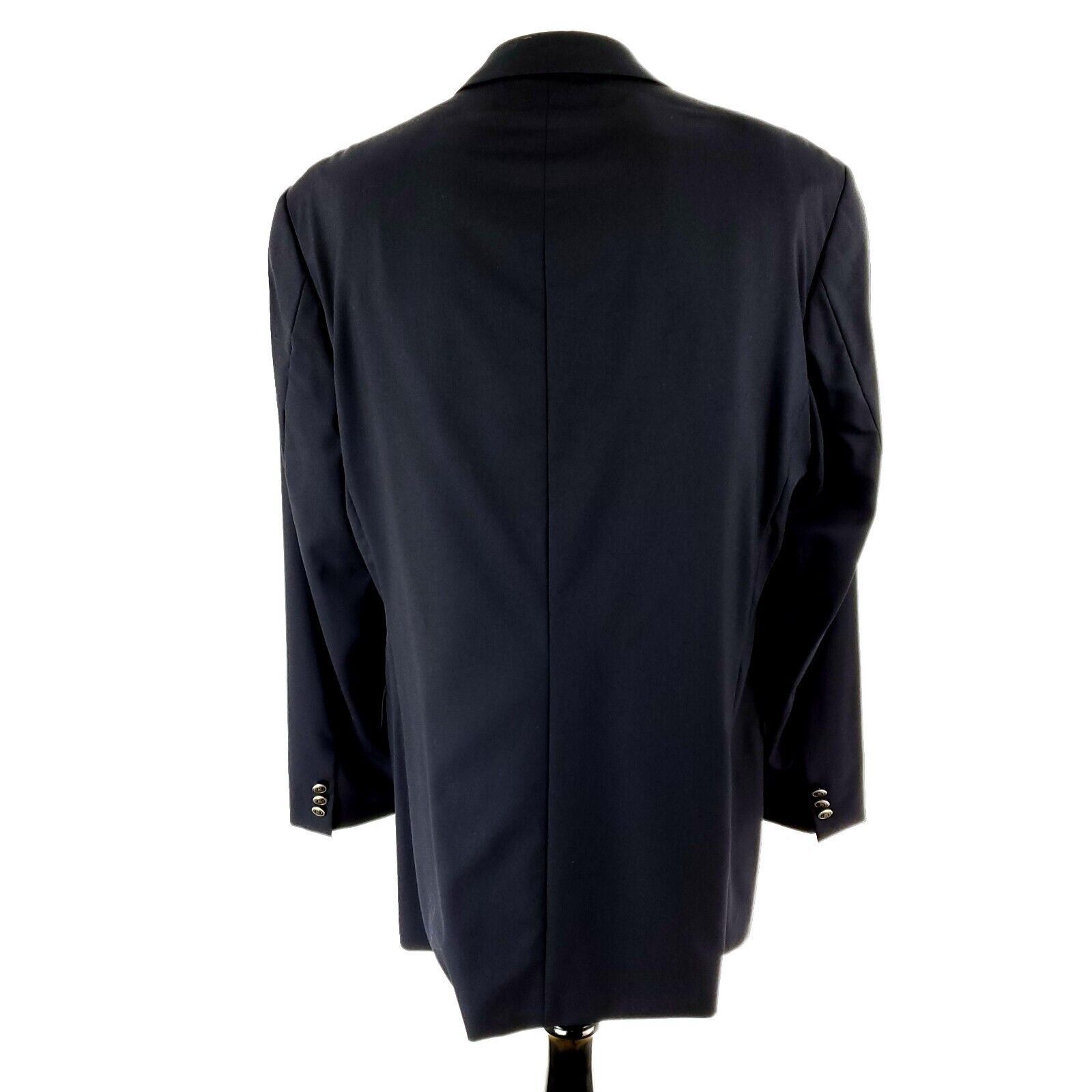 Alan Flusser Alan Flusser Wool 3 Silver Button Blazer 42L Gray Blue Size 42L - 6 Thumbnail