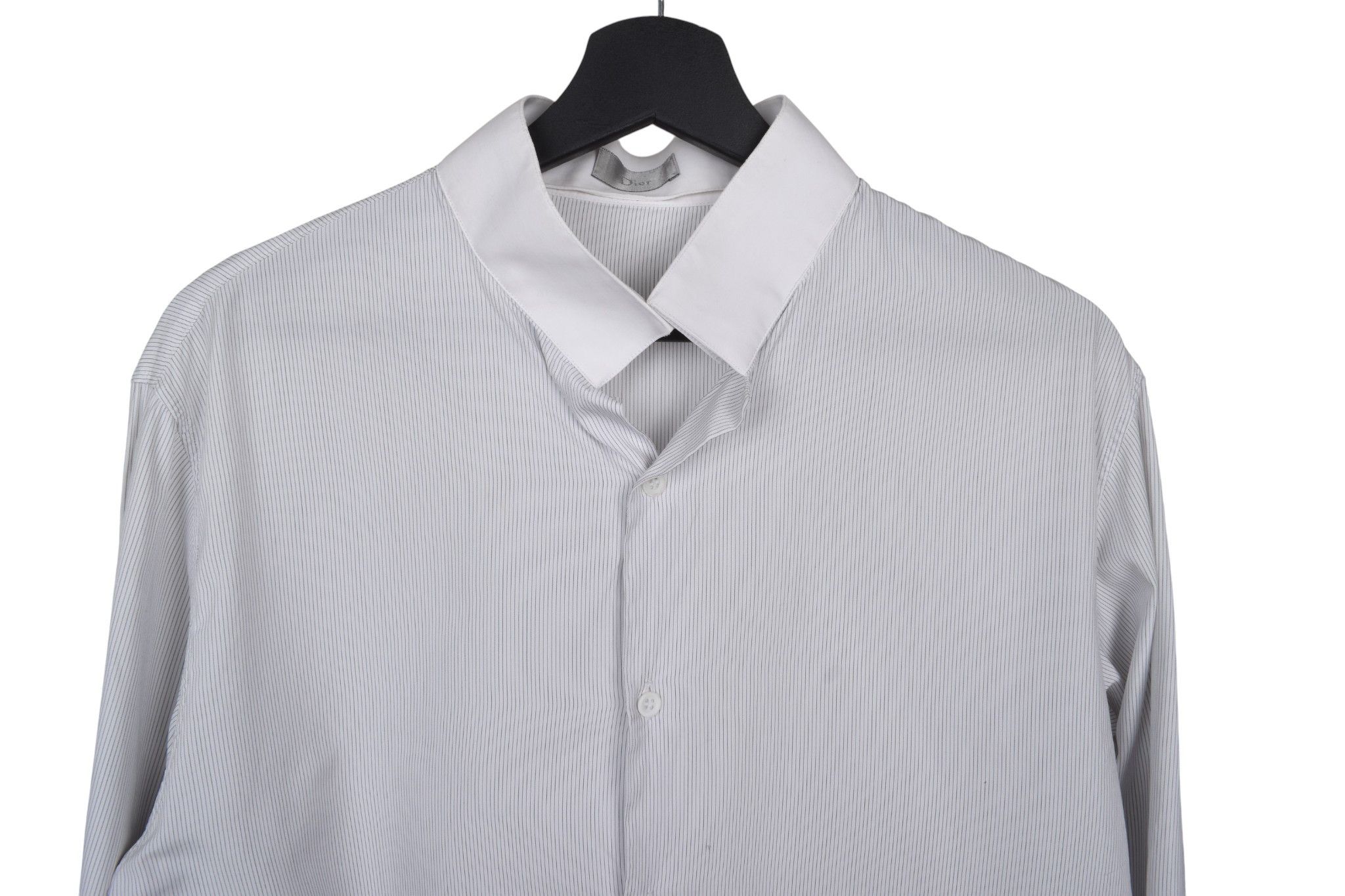 Dior Dior Homme Men Shirt Inverted Collar Striped Size US L / EU 52-54 / 3 - 2 Thumbnail