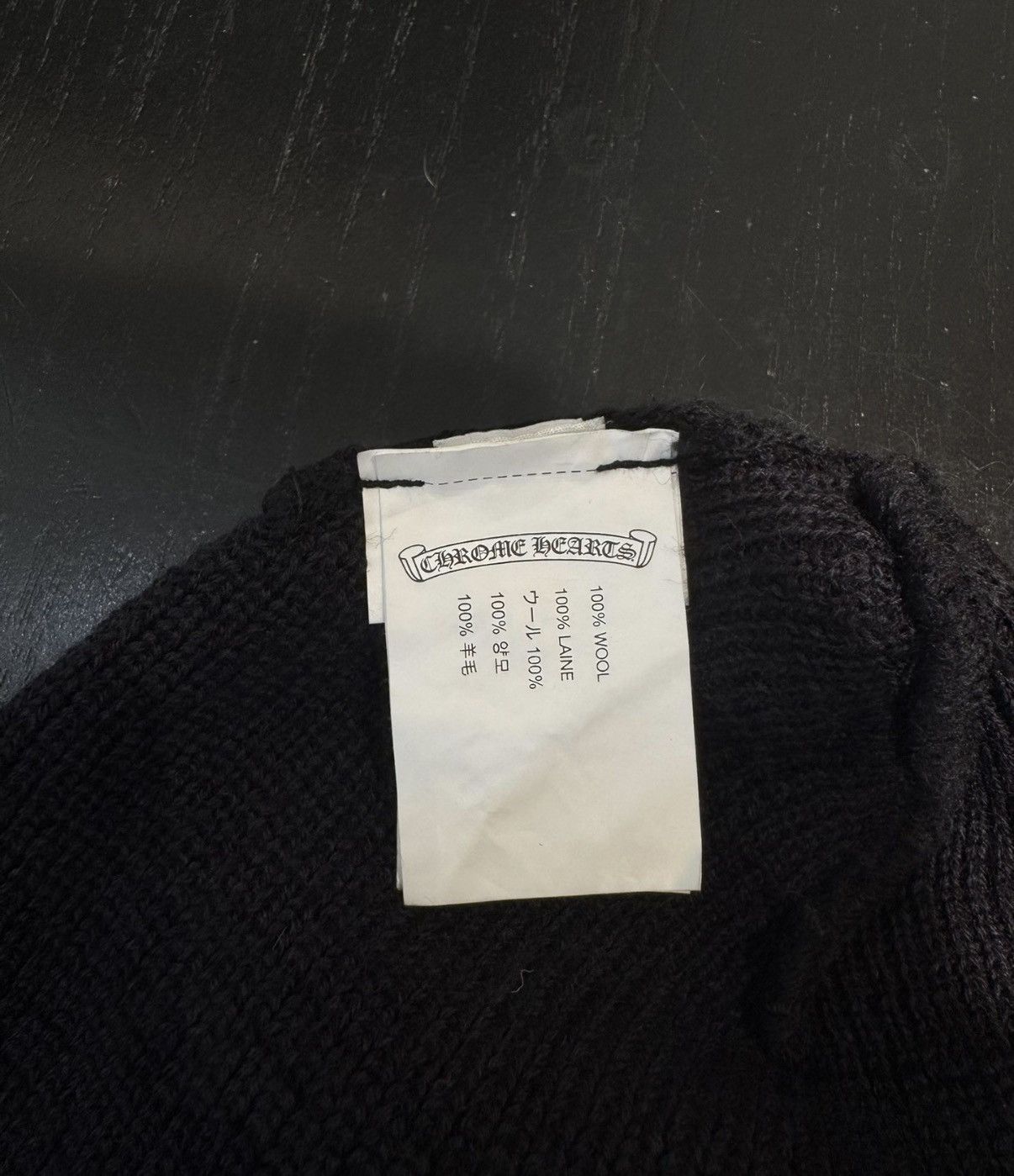 Chrome Hearts Chrome Hearts Black Embroidered Triple-Element Wool Beanie Size ONE SIZE - 4 Thumbnail