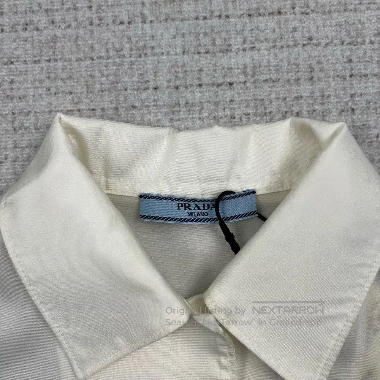 Prada PRADA Inverted Triangle Logo Recycled Nylon Shirt. Size S / US 4 / IT 40 - 4 Thumbnail